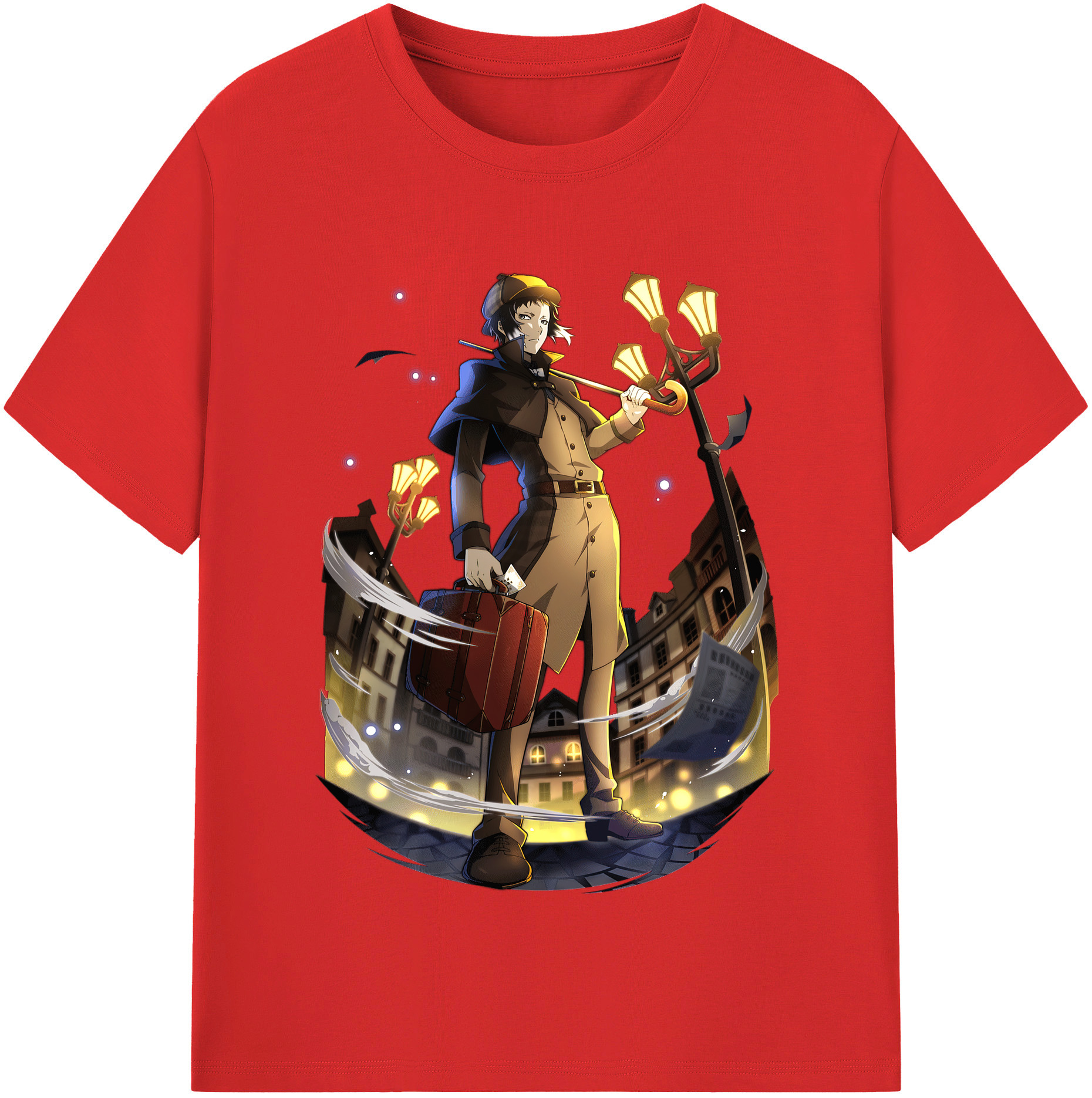 （画像用） 文豪ストレイドッグス Bungo Stray Dogs 綿100％半袖Tシャツ（フロントプリント）