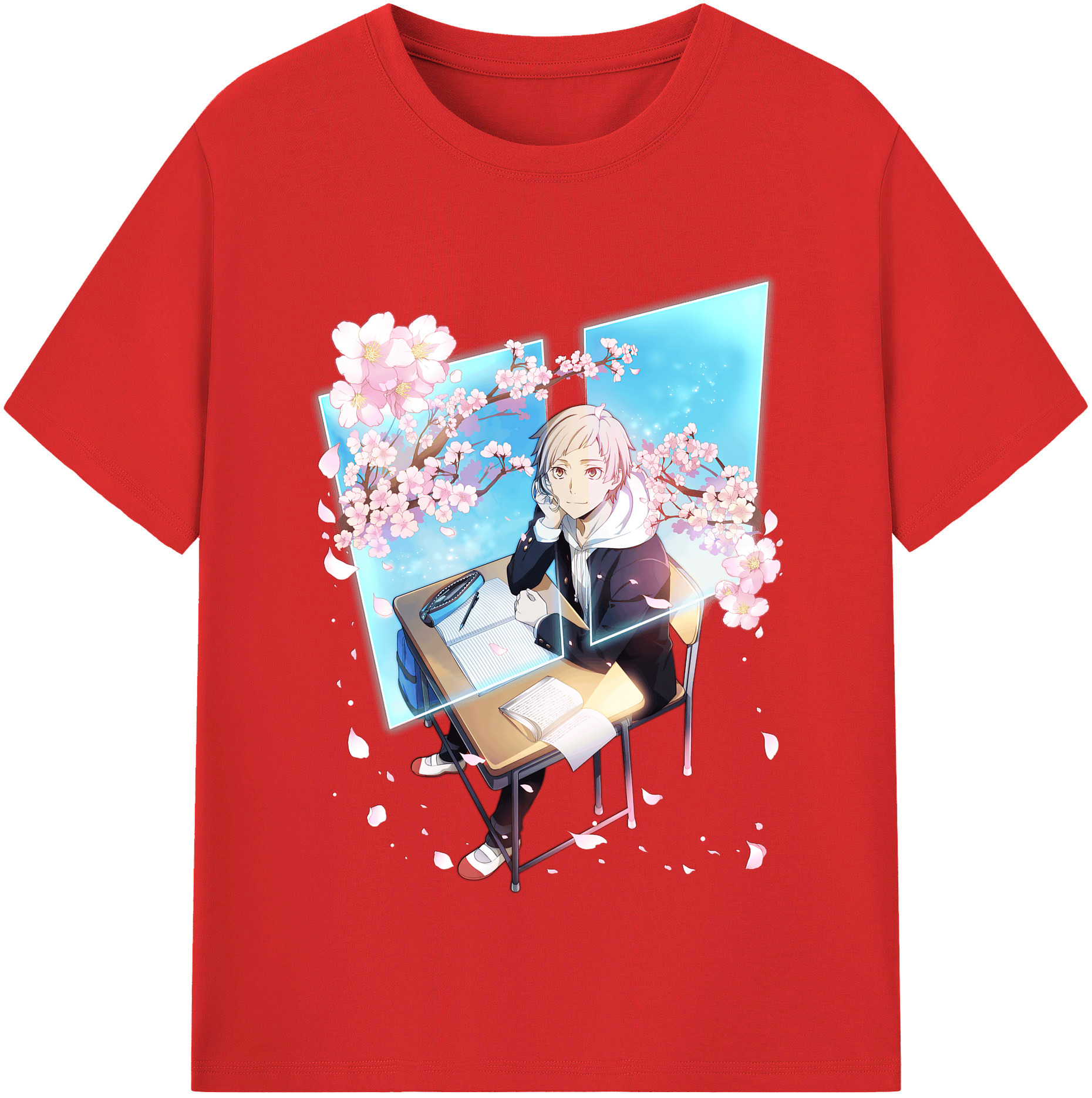 （画像用） 文豪ストレイドッグス Bungo Stray Dogs 綿100％半袖Tシャツ（フロントプリント）