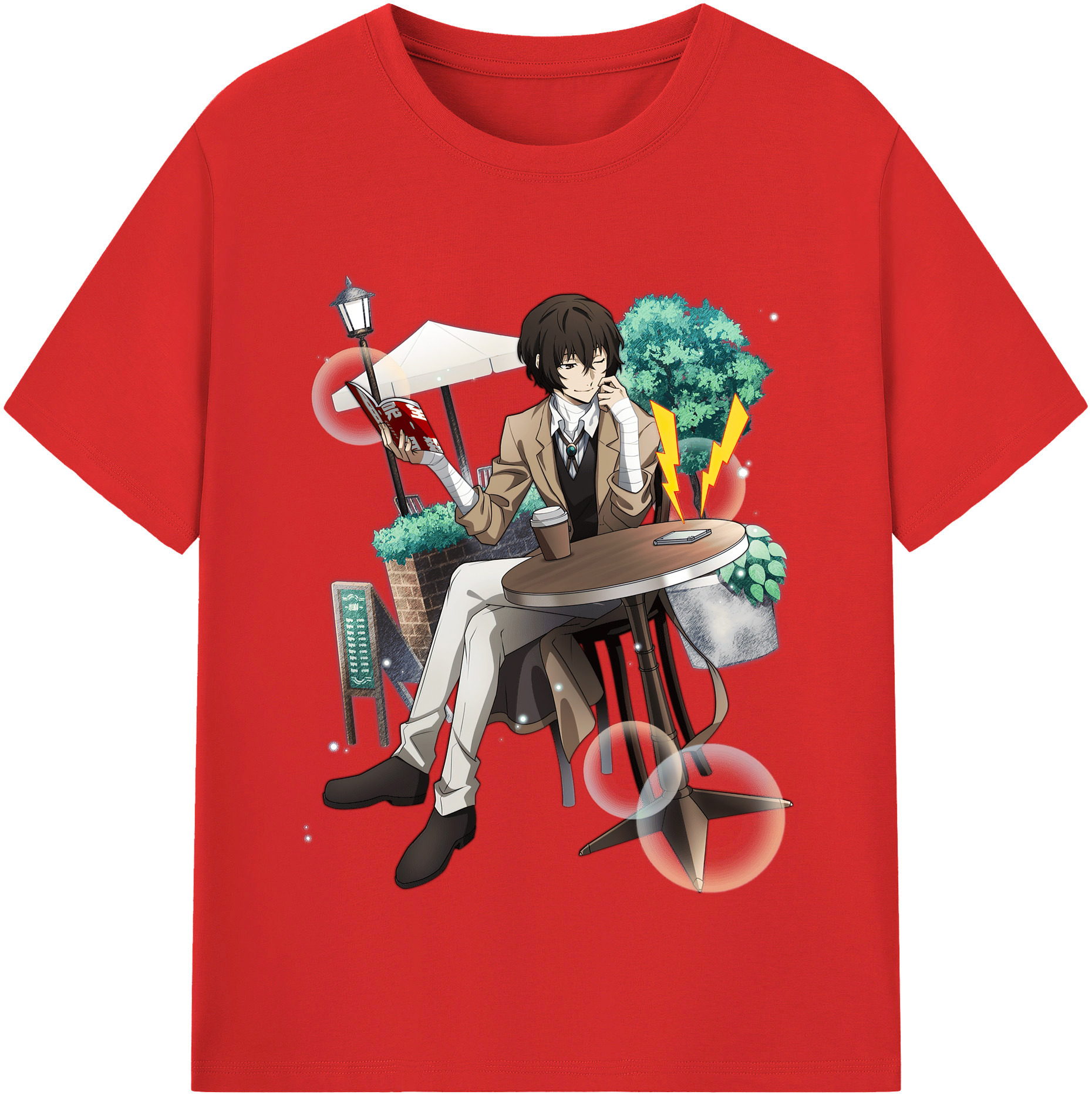（画像用） 文豪ストレイドッグス Bungo Stray Dogs 綿100％半袖Tシャツ（フロントプリント）