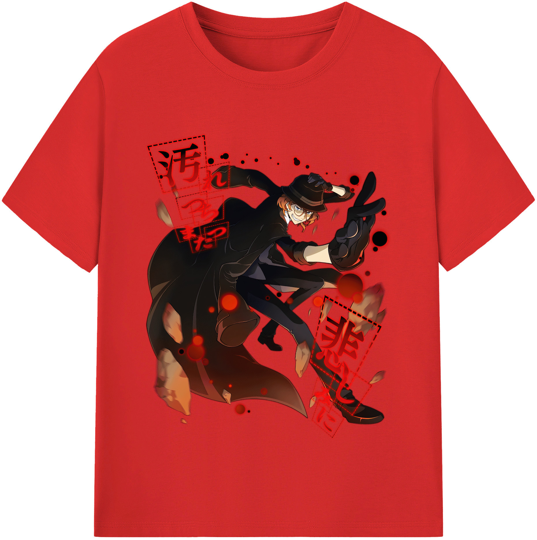 （画像用） 文豪ストレイドッグス Bungo Stray Dogs 綿100％半袖Tシャツ（フロントプリント）