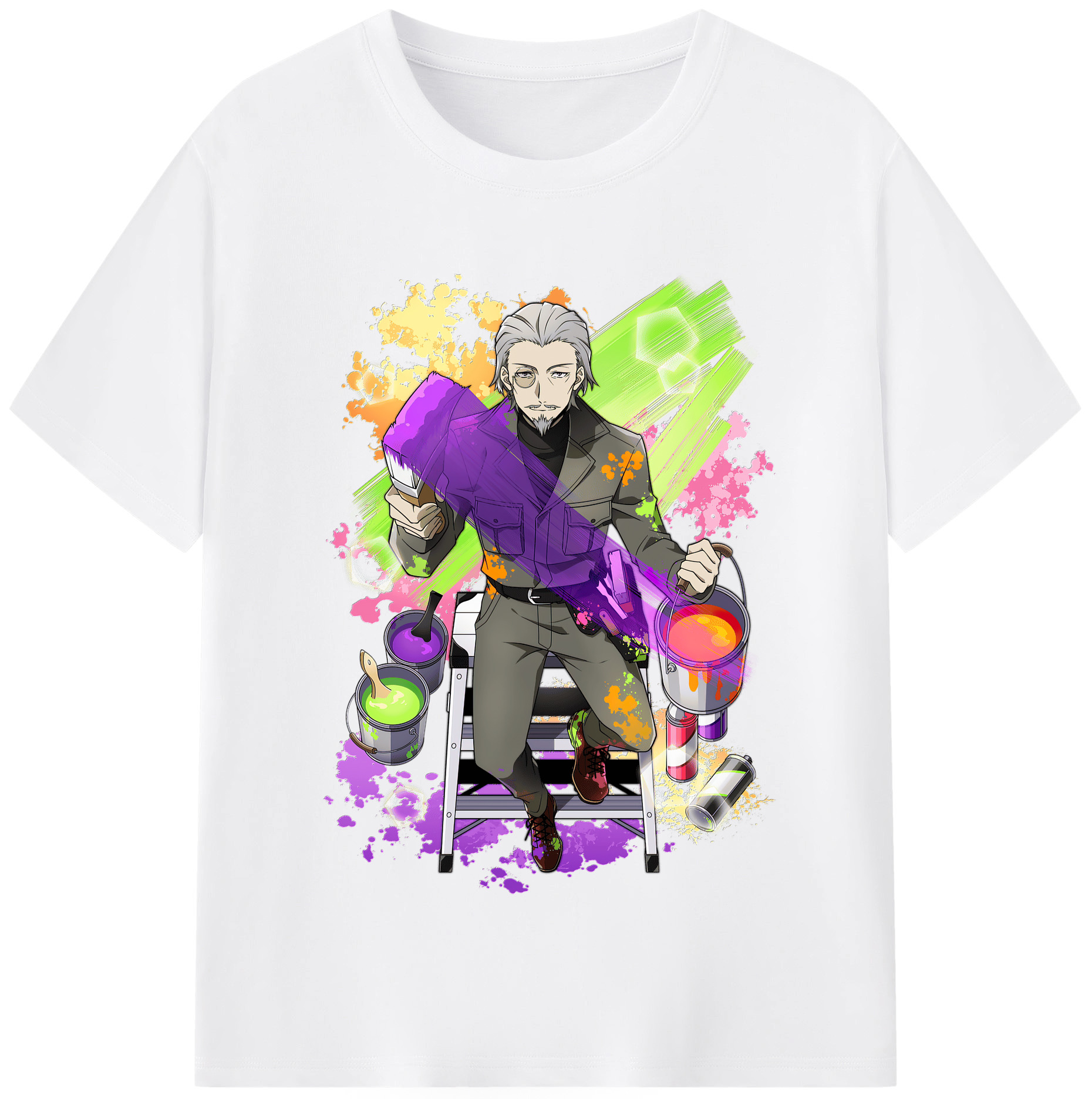 （画像用） 文豪ストレイドッグス Bungo Stray Dogs 綿100％半袖Tシャツ（フロントプリント）
