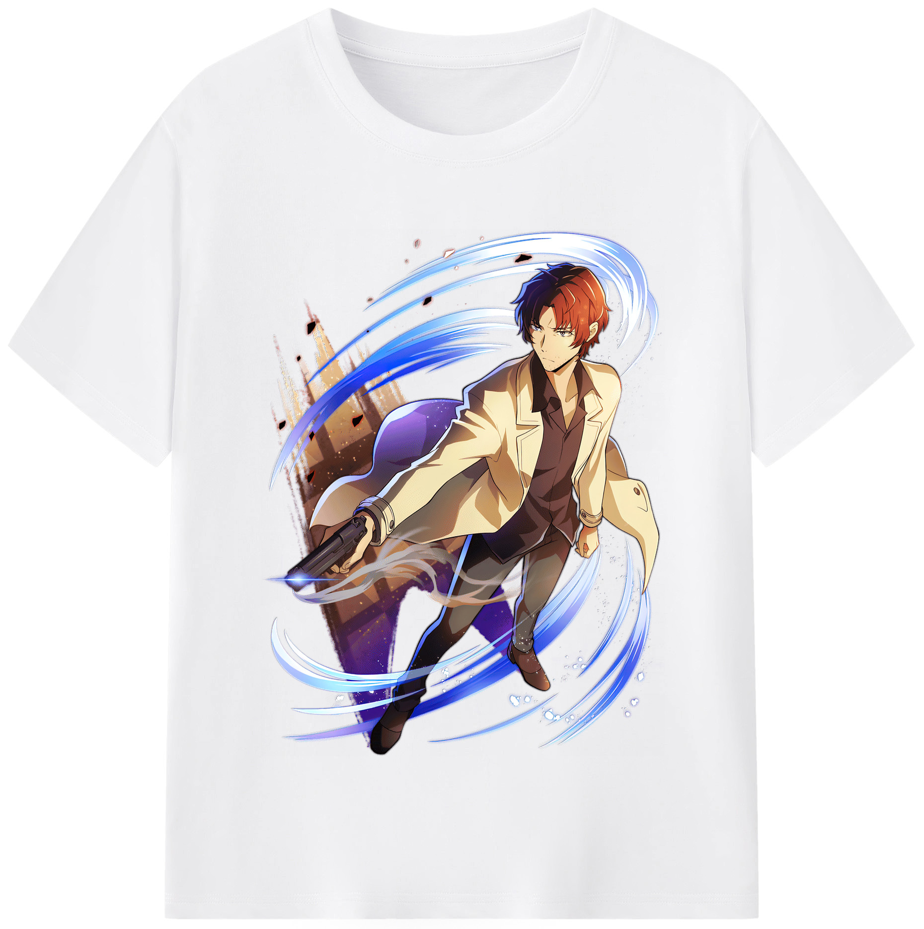 （画像用） 文豪ストレイドッグス Bungo Stray Dogs 綿100％半袖Tシャツ（フロントプリント）