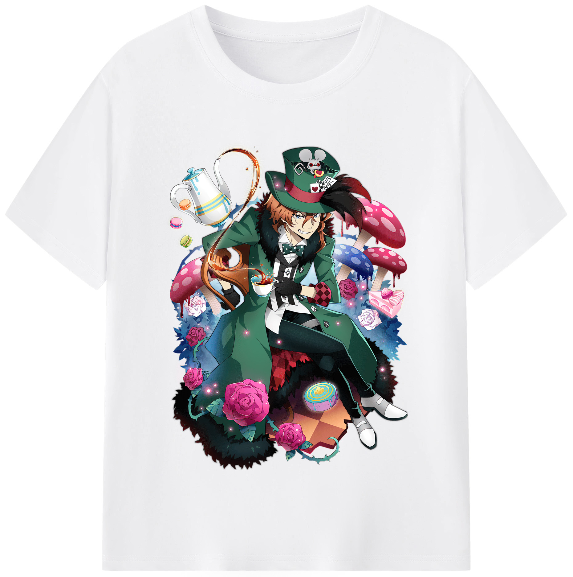 （画像用） 文豪ストレイドッグス Bungo Stray Dogs 綿100％半袖Tシャツ（フロントプリント）