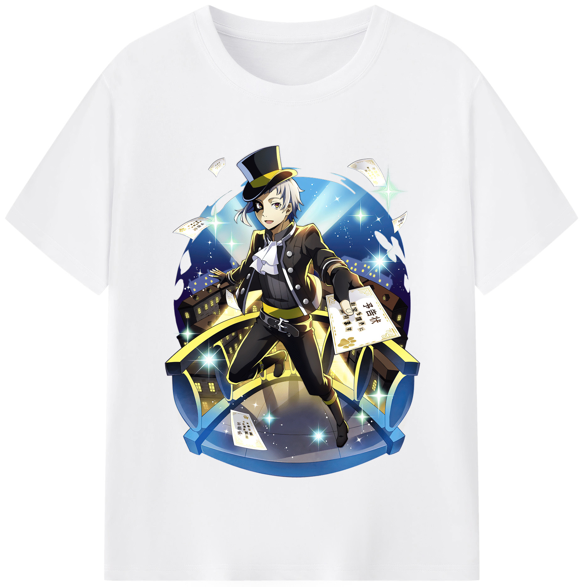 （画像用） 文豪ストレイドッグス Bungo Stray Dogs 綿100％半袖Tシャツ（フロントプリント）