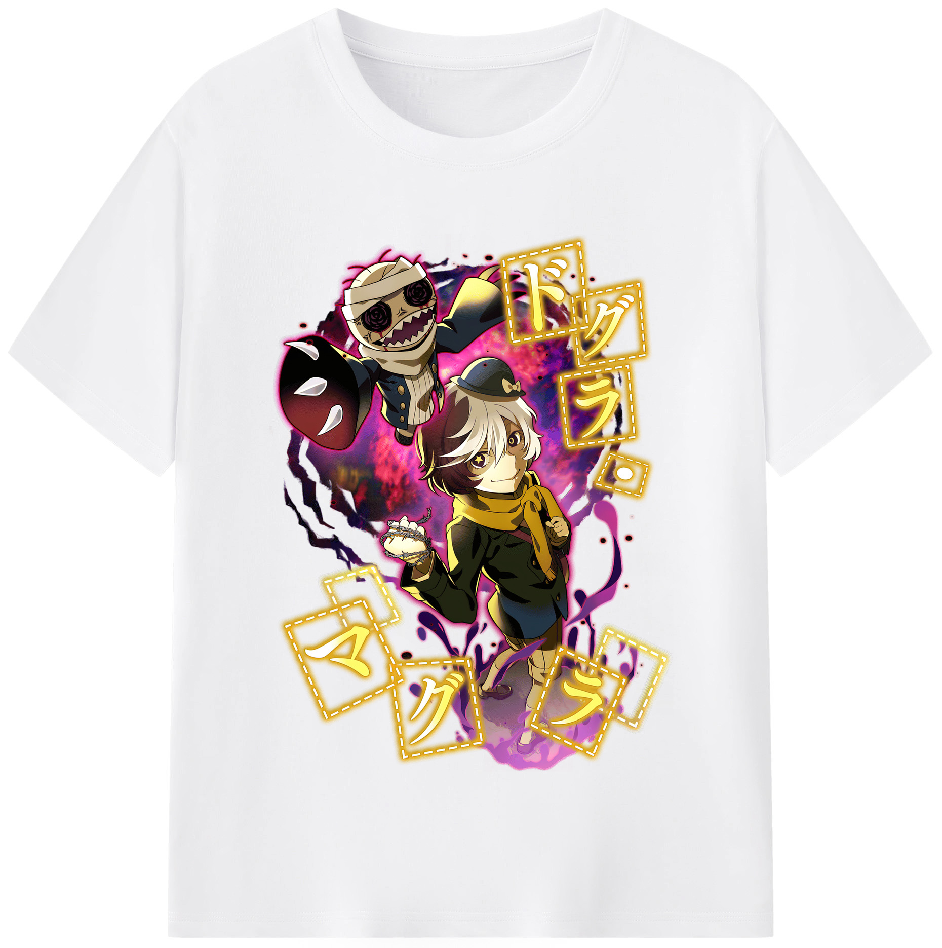 （画像用） 文豪ストレイドッグス Bungo Stray Dogs 綿100％半袖Tシャツ（フロントプリント）
