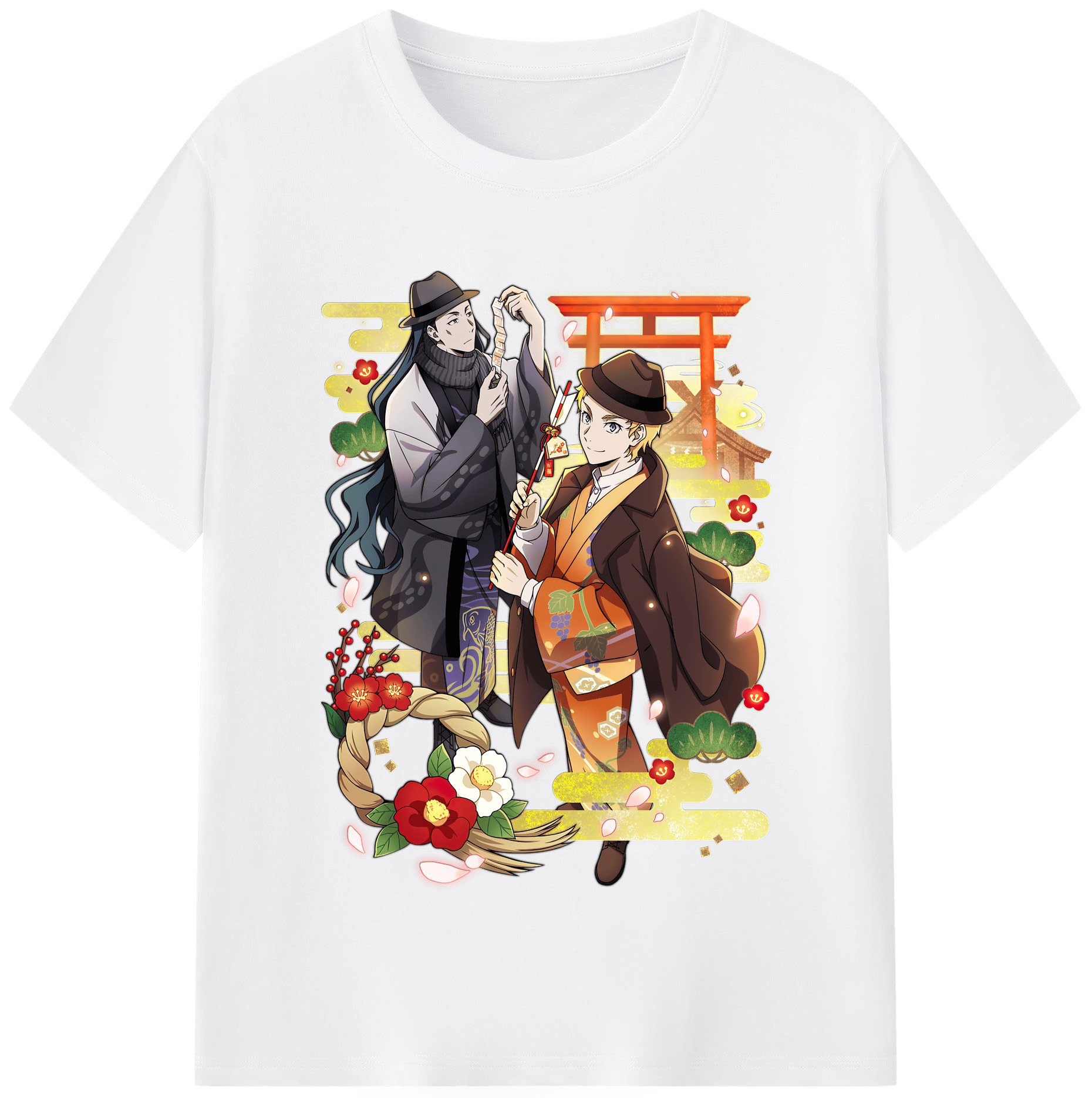 （画像用） 文豪ストレイドッグス Bungo Stray Dogs 綿100％半袖Tシャツ（フロントプリント）