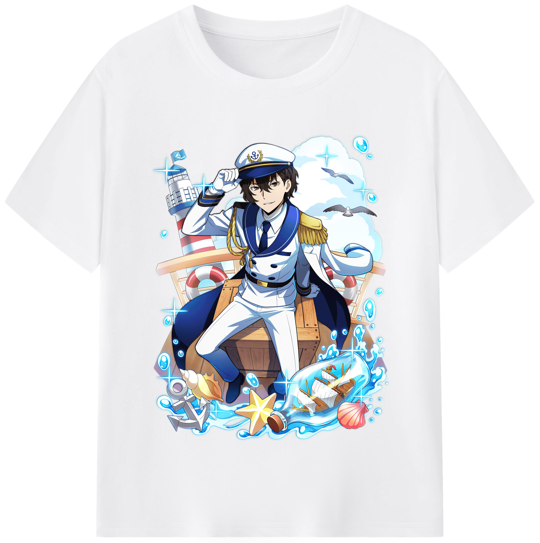 （画像用） 文豪ストレイドッグス Bungo Stray Dogs 綿100％半袖Tシャツ（フロントプリント）
