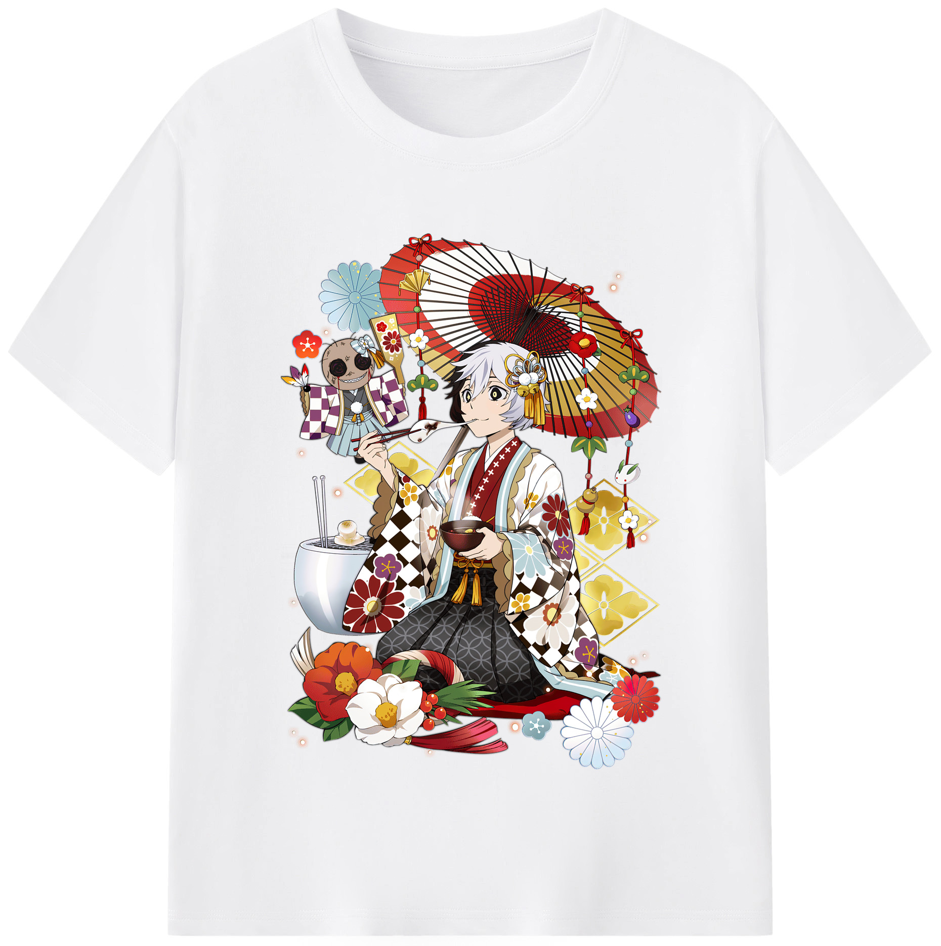 （画像用） 文豪ストレイドッグス Bungo Stray Dogs 綿100％半袖Tシャツ（フロントプリント）
