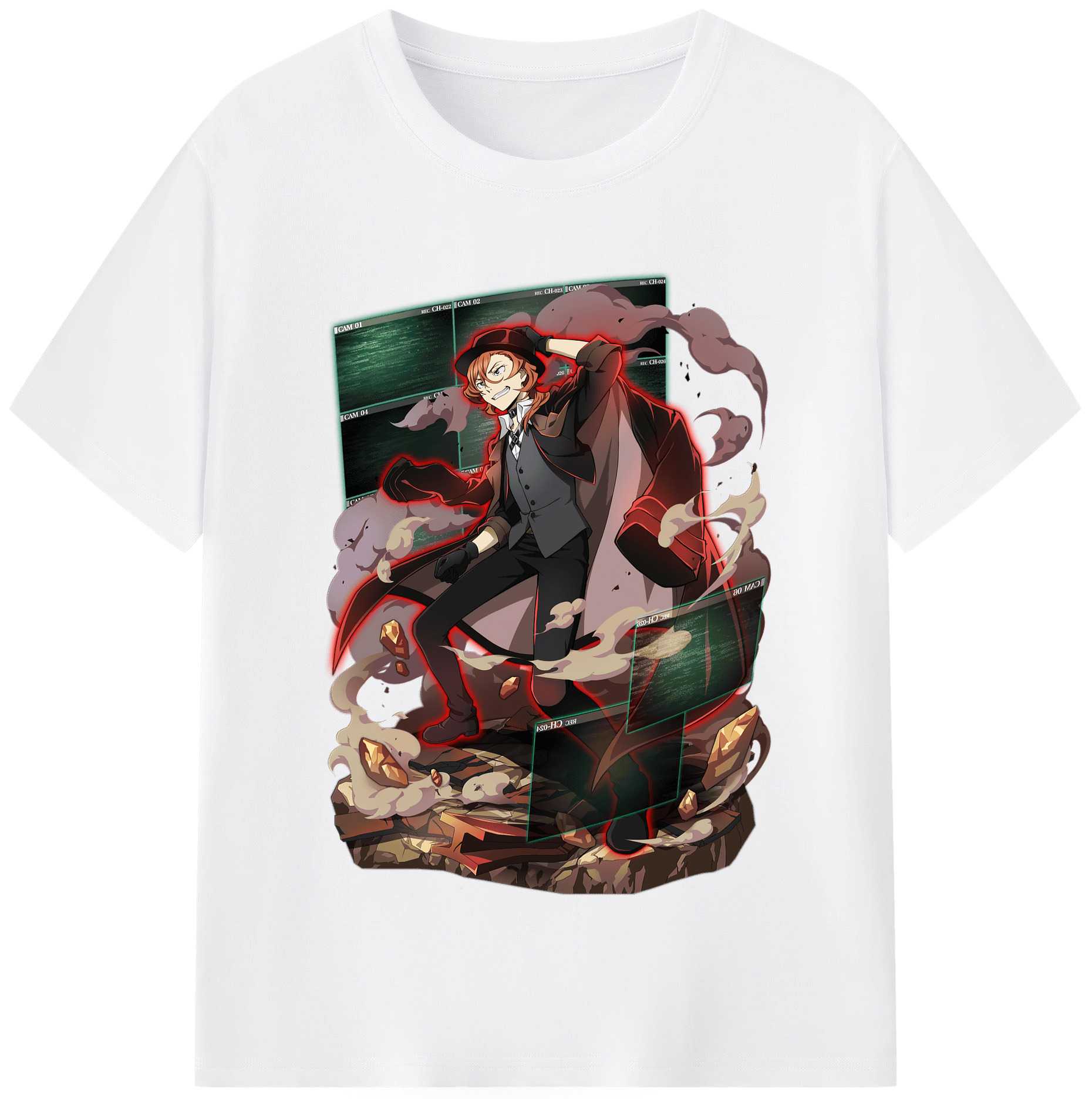 （画像用） 文豪ストレイドッグス Bungo Stray Dogs 綿100％半袖Tシャツ（フロントプリント）