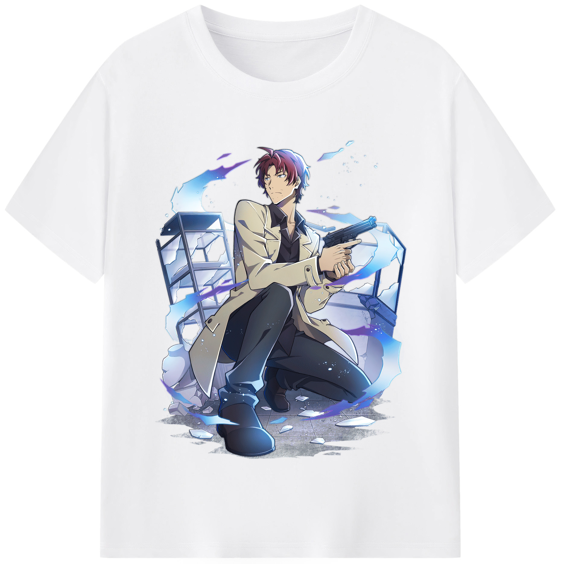 （画像用） 文豪ストレイドッグス Bungo Stray Dogs 綿100％半袖Tシャツ（フロントプリント）