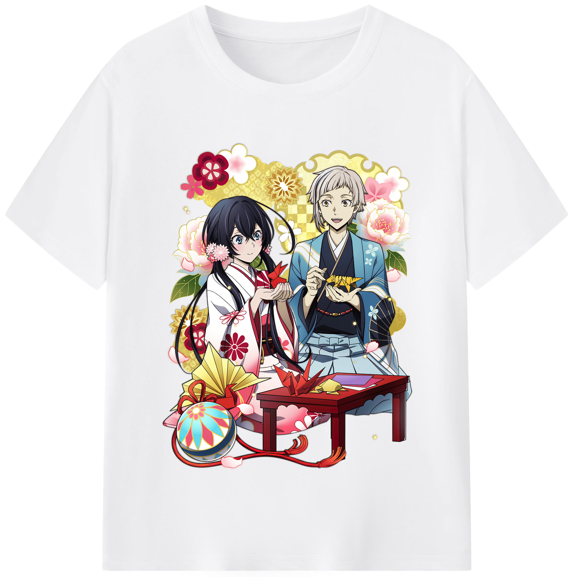 （画像用） 文豪ストレイドッグス Bungo Stray Dogs 綿100％半袖Tシャツ（フロントプリント）
