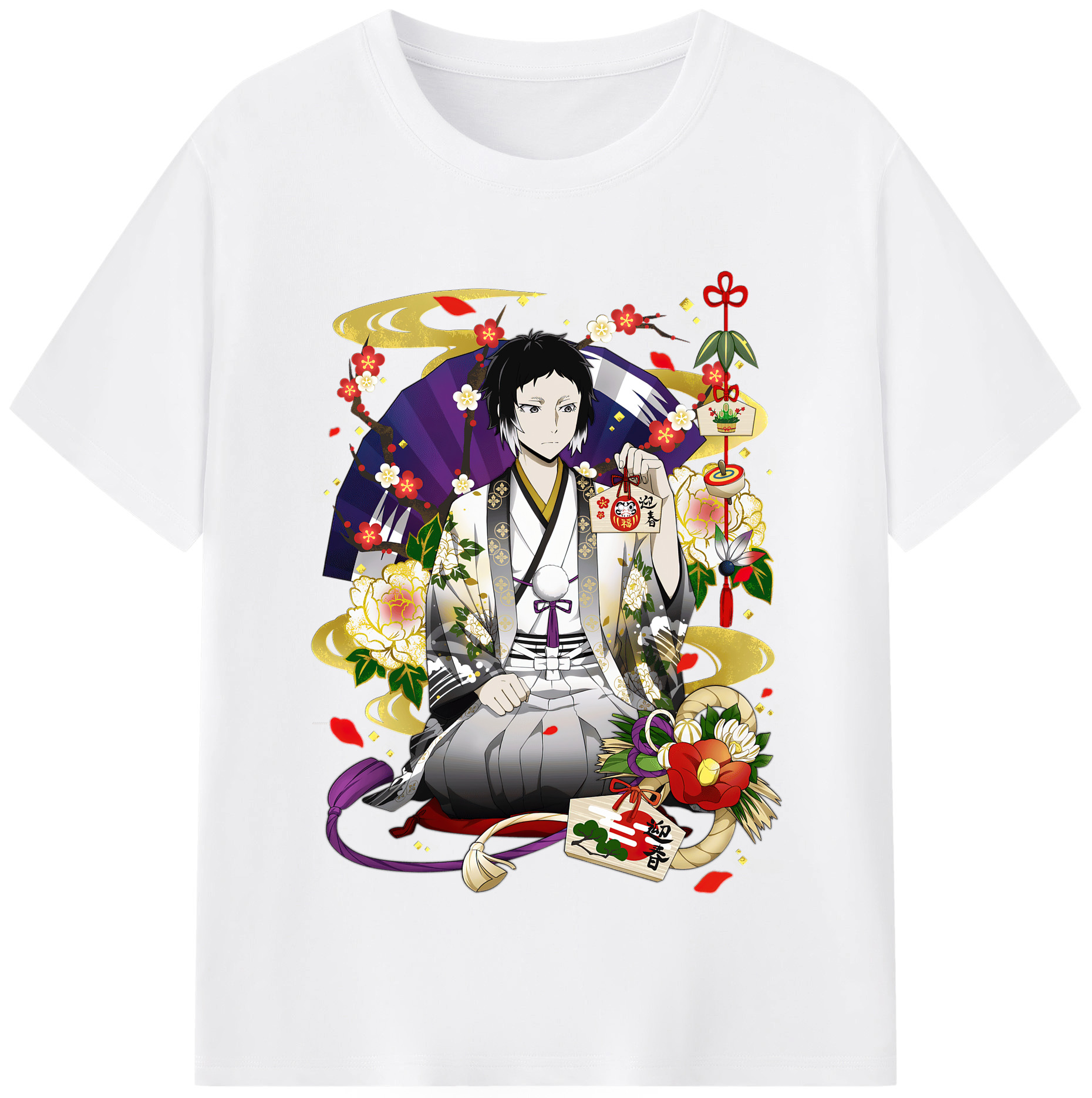 （画像用） 文豪ストレイドッグス Bungo Stray Dogs 綿100％半袖Tシャツ（フロントプリント）