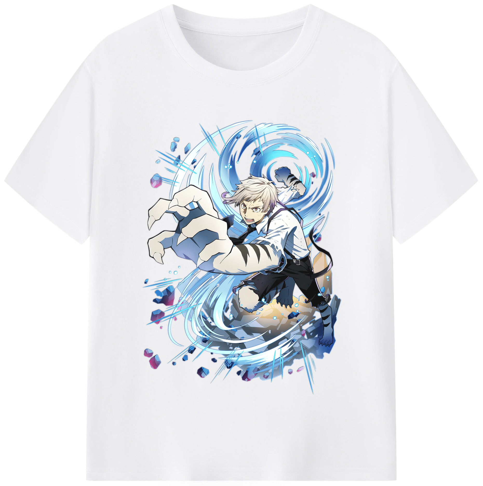 （画像用） 文豪ストレイドッグス Bungo Stray Dogs 綿100％半袖Tシャツ（フロントプリント）