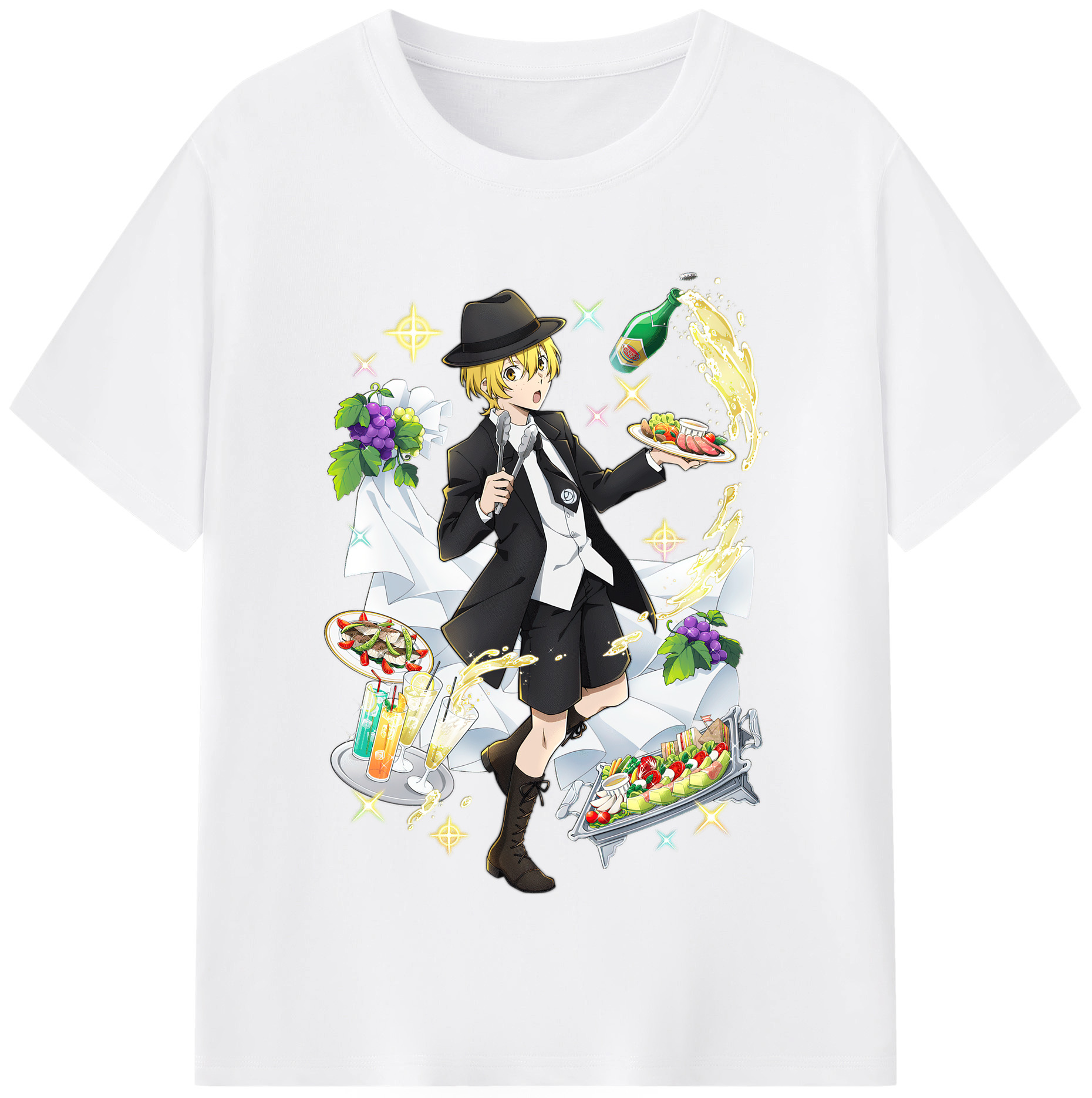 （画像用） 文豪ストレイドッグス Bungo Stray Dogs 綿100％半袖Tシャツ（フロントプリント）