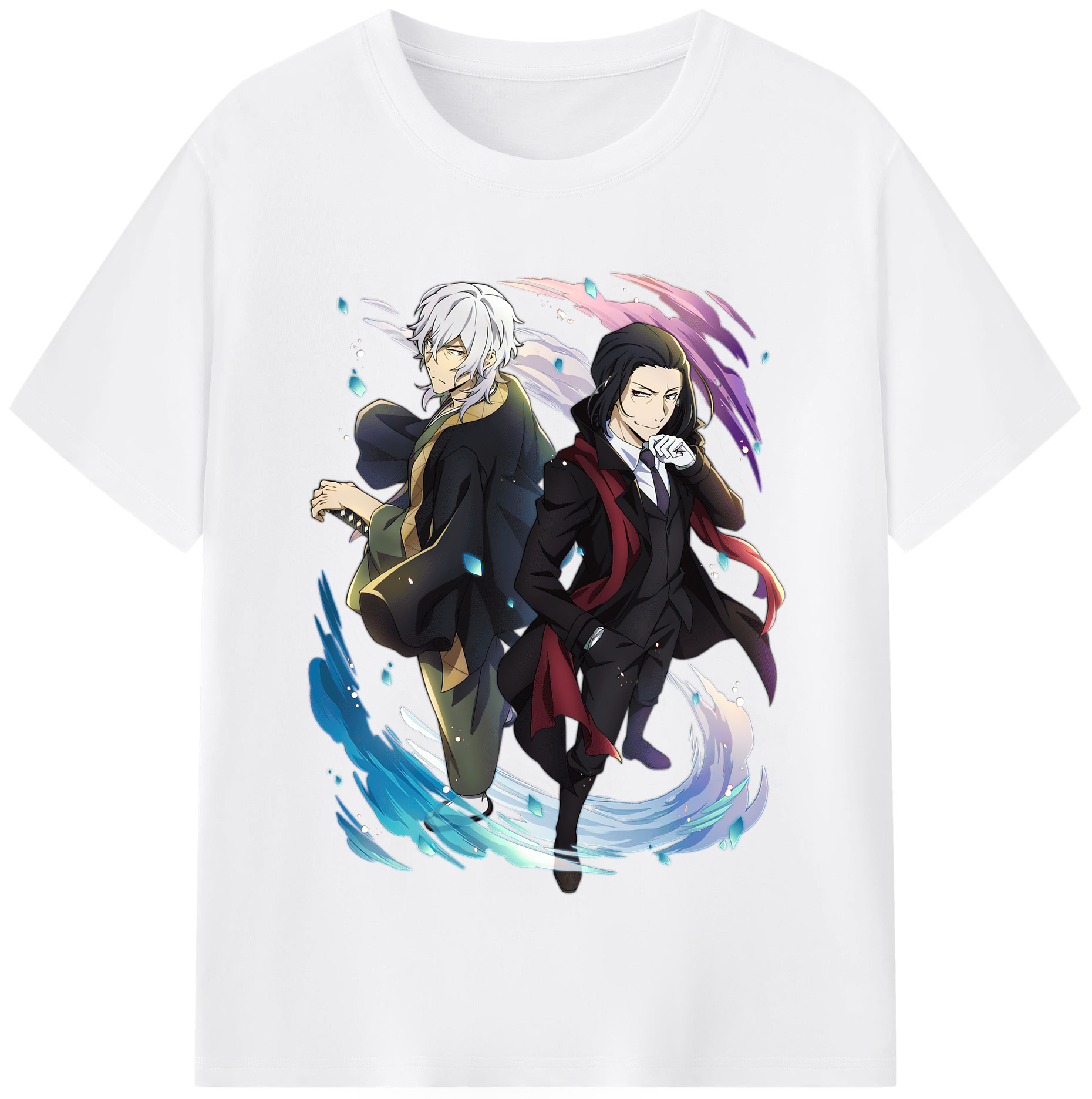 （画像用） 文豪ストレイドッグス Bungo Stray Dogs 綿100％半袖Tシャツ（フロントプリント）