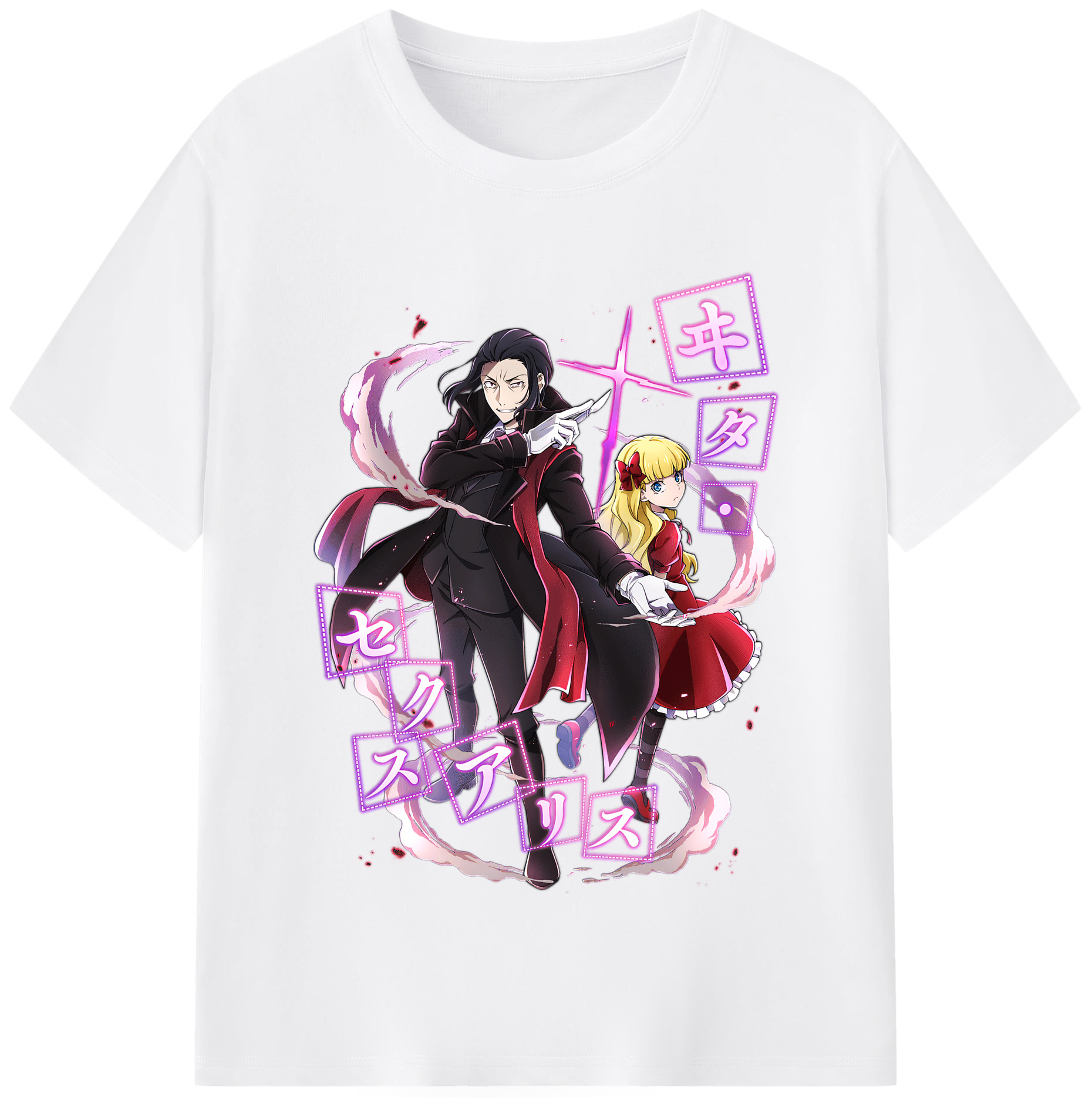 （画像用） 文豪ストレイドッグス Bungo Stray Dogs 綿100％半袖Tシャツ（フロントプリント）