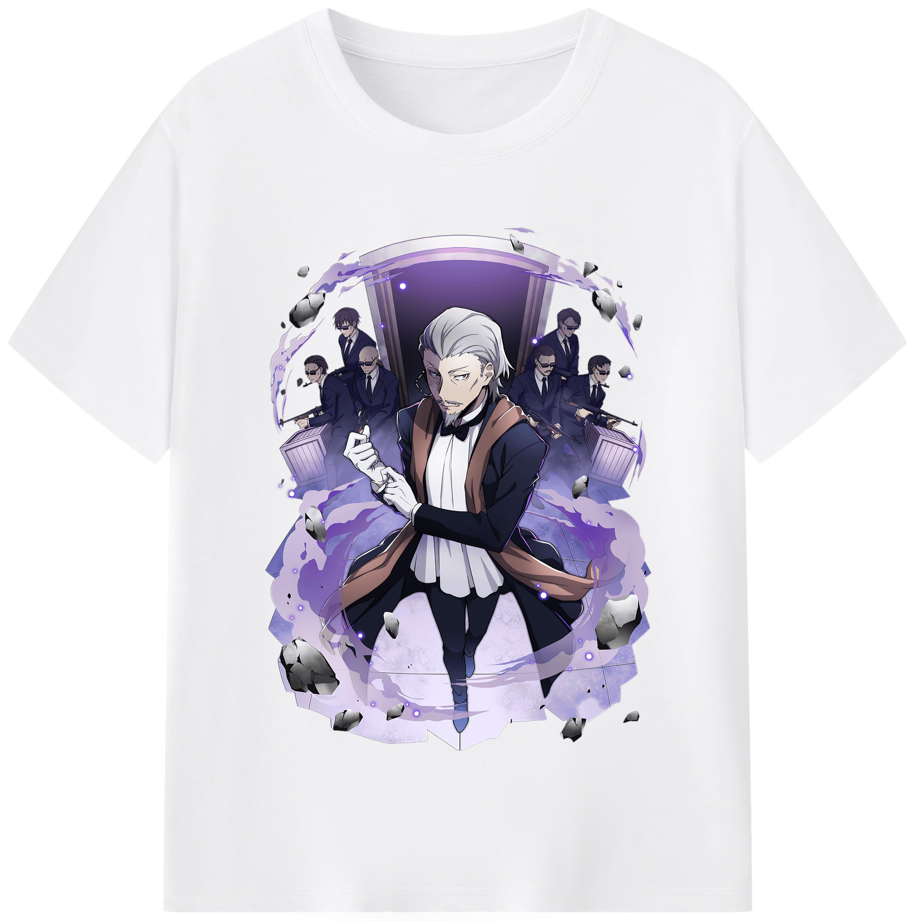 （画像用） 文豪ストレイドッグス Bungo Stray Dogs 綿100％半袖Tシャツ（フロントプリント）