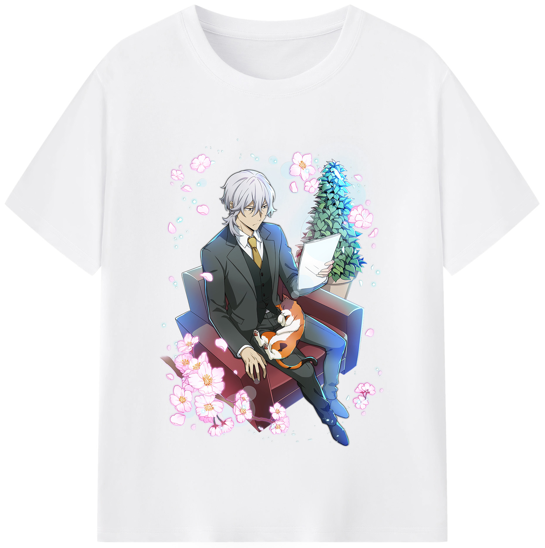 （画像用） 文豪ストレイドッグス Bungo Stray Dogs 綿100％半袖Tシャツ（フロントプリント）