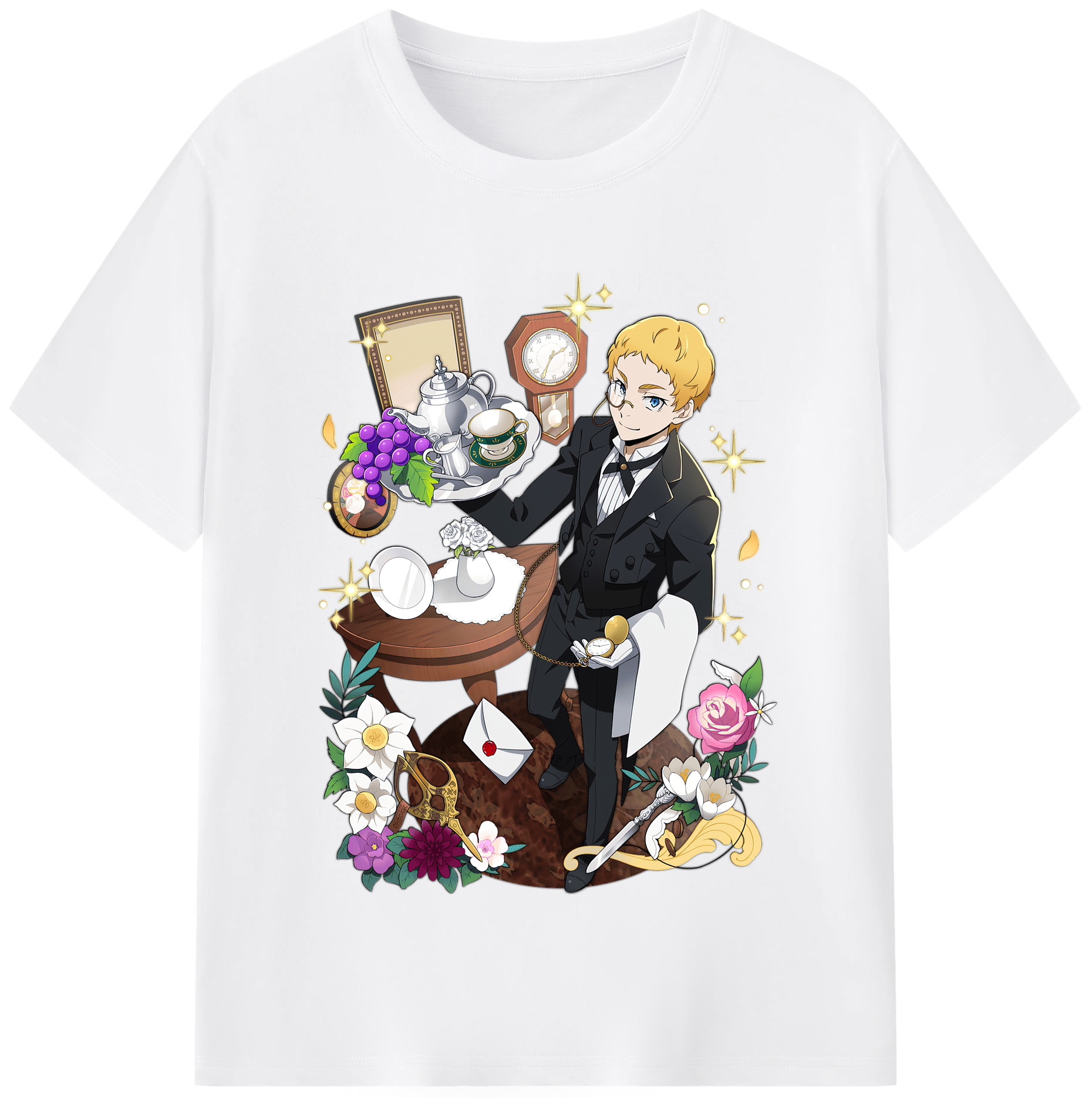 （画像用） 文豪ストレイドッグス Bungo Stray Dogs 綿100％半袖Tシャツ（フロントプリント）