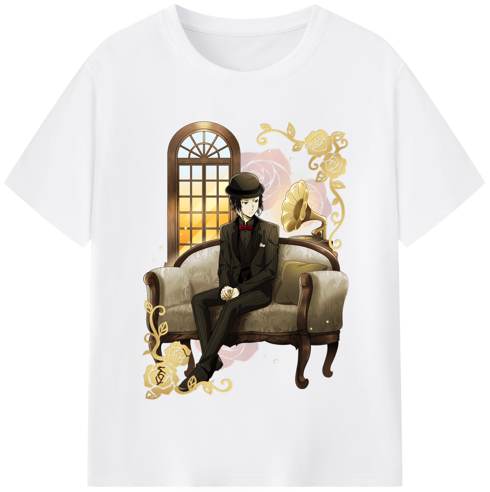（画像用） 文豪ストレイドッグス Bungo Stray Dogs 綿100％半袖Tシャツ（フロントプリント）