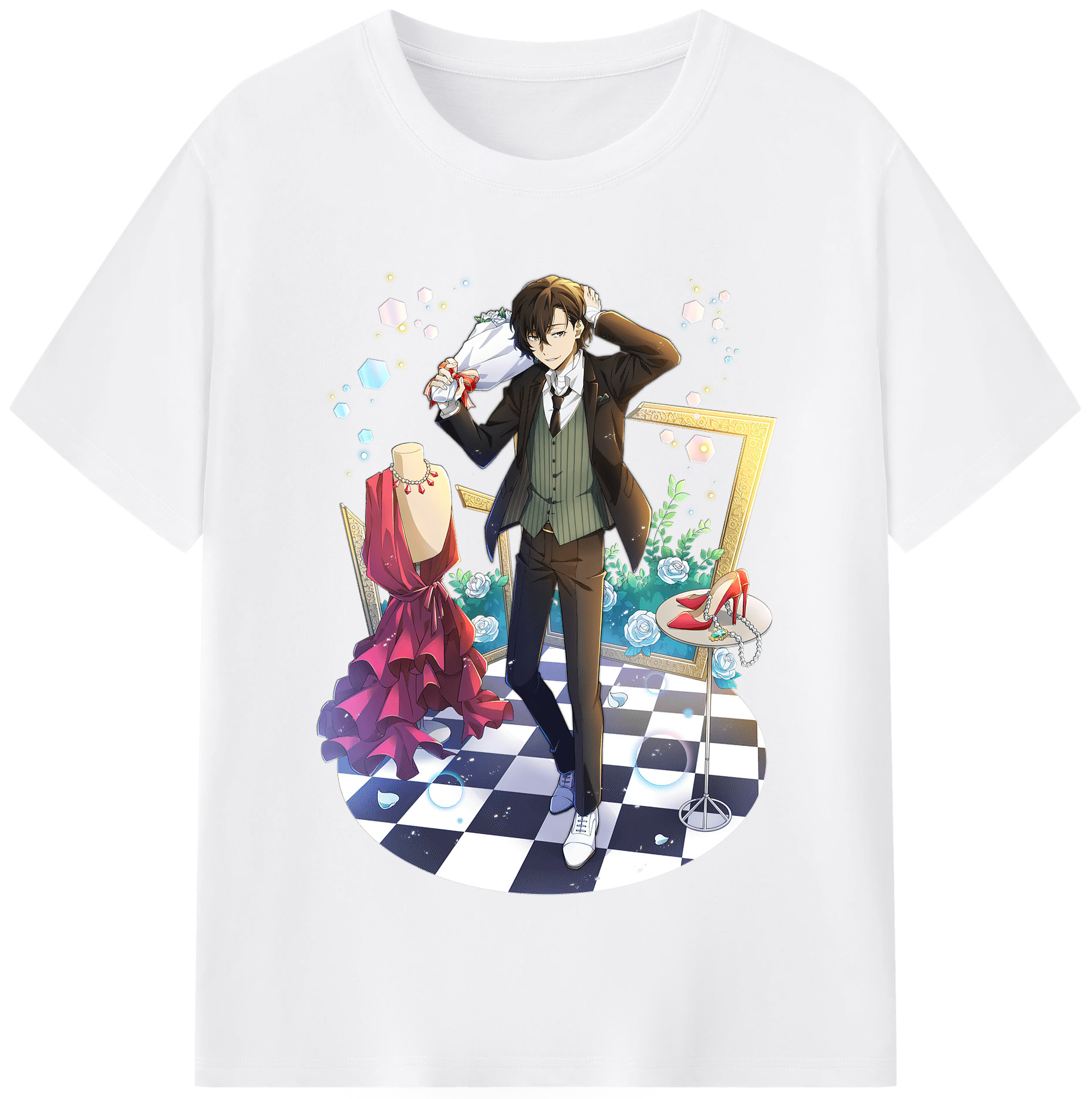 （画像用） 文豪ストレイドッグス Bungo Stray Dogs 綿100％半袖Tシャツ（フロントプリント）