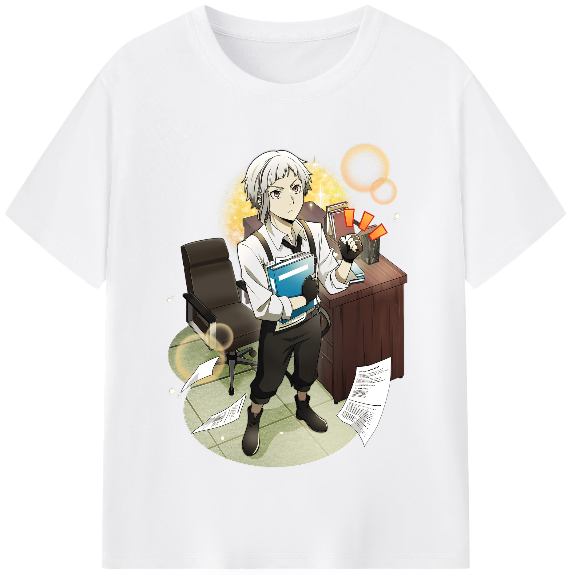（画像用） 文豪ストレイドッグス Bungo Stray Dogs 綿100％半袖Tシャツ（フロントプリント）