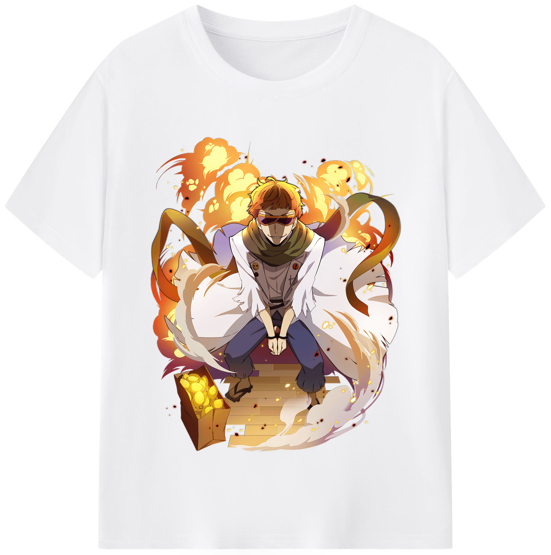 （画像用） 文豪ストレイドッグス Bungo Stray Dogs 綿100％半袖Tシャツ（フロントプリント）