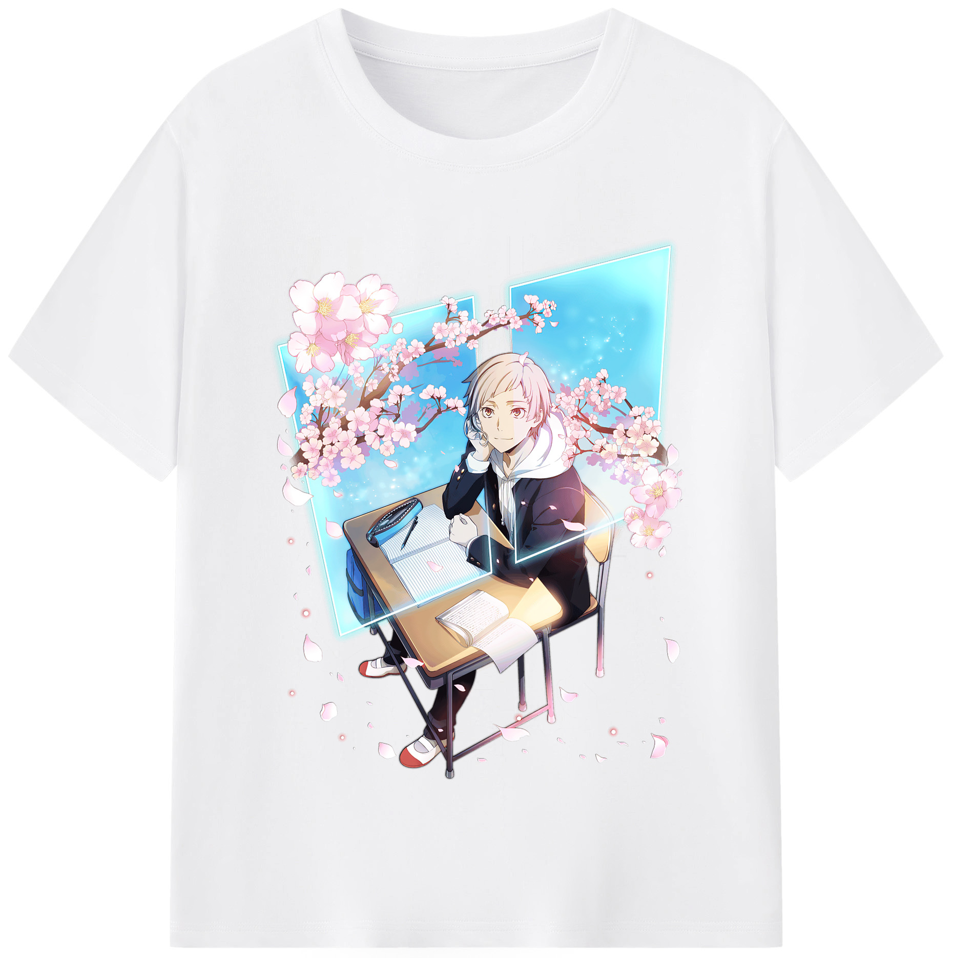 （画像用） 文豪ストレイドッグス Bungo Stray Dogs 綿100％半袖Tシャツ（フロントプリント）
