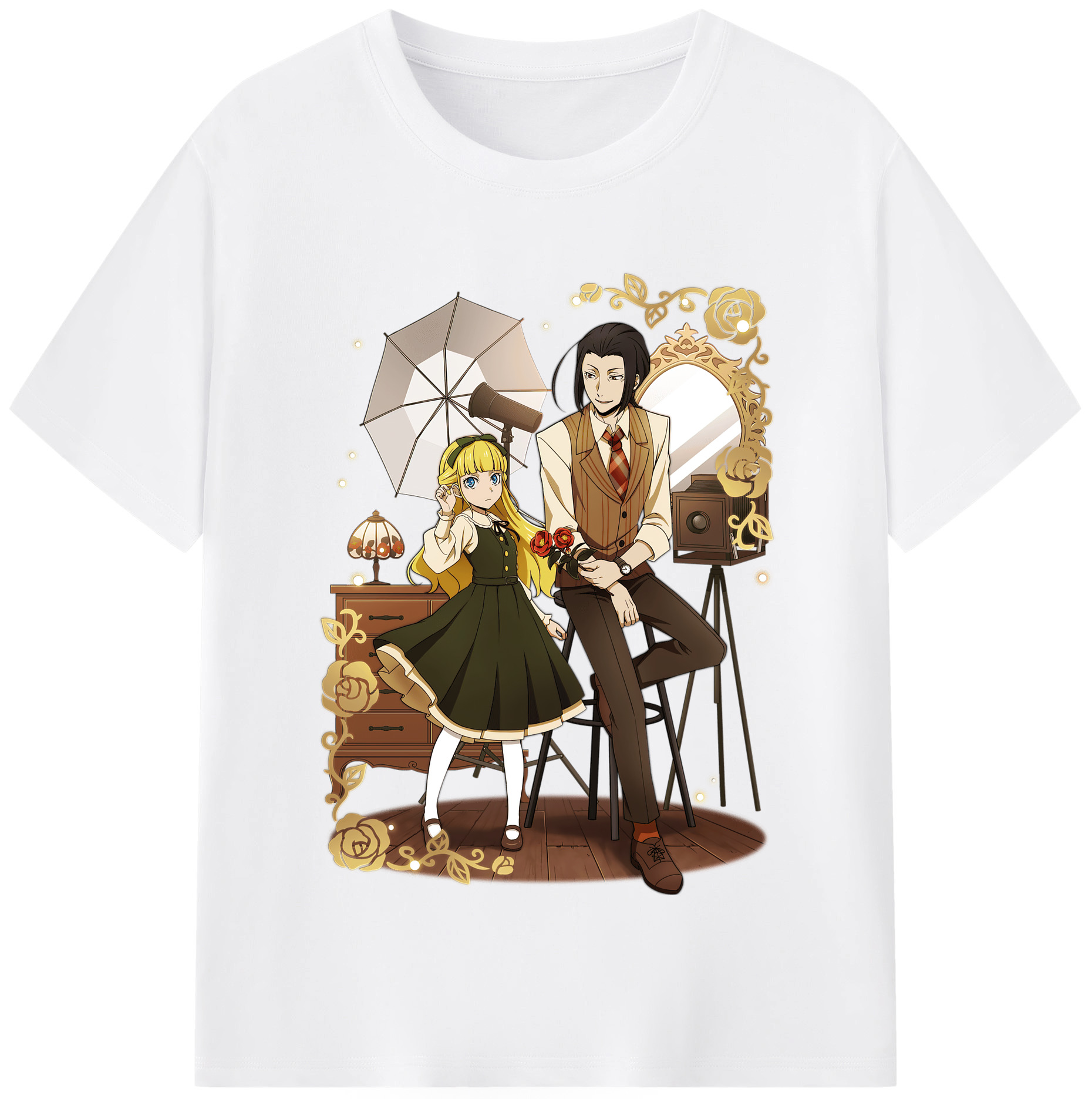 （画像用） 文豪ストレイドッグス Bungo Stray Dogs 綿100％半袖Tシャツ（フロントプリント）