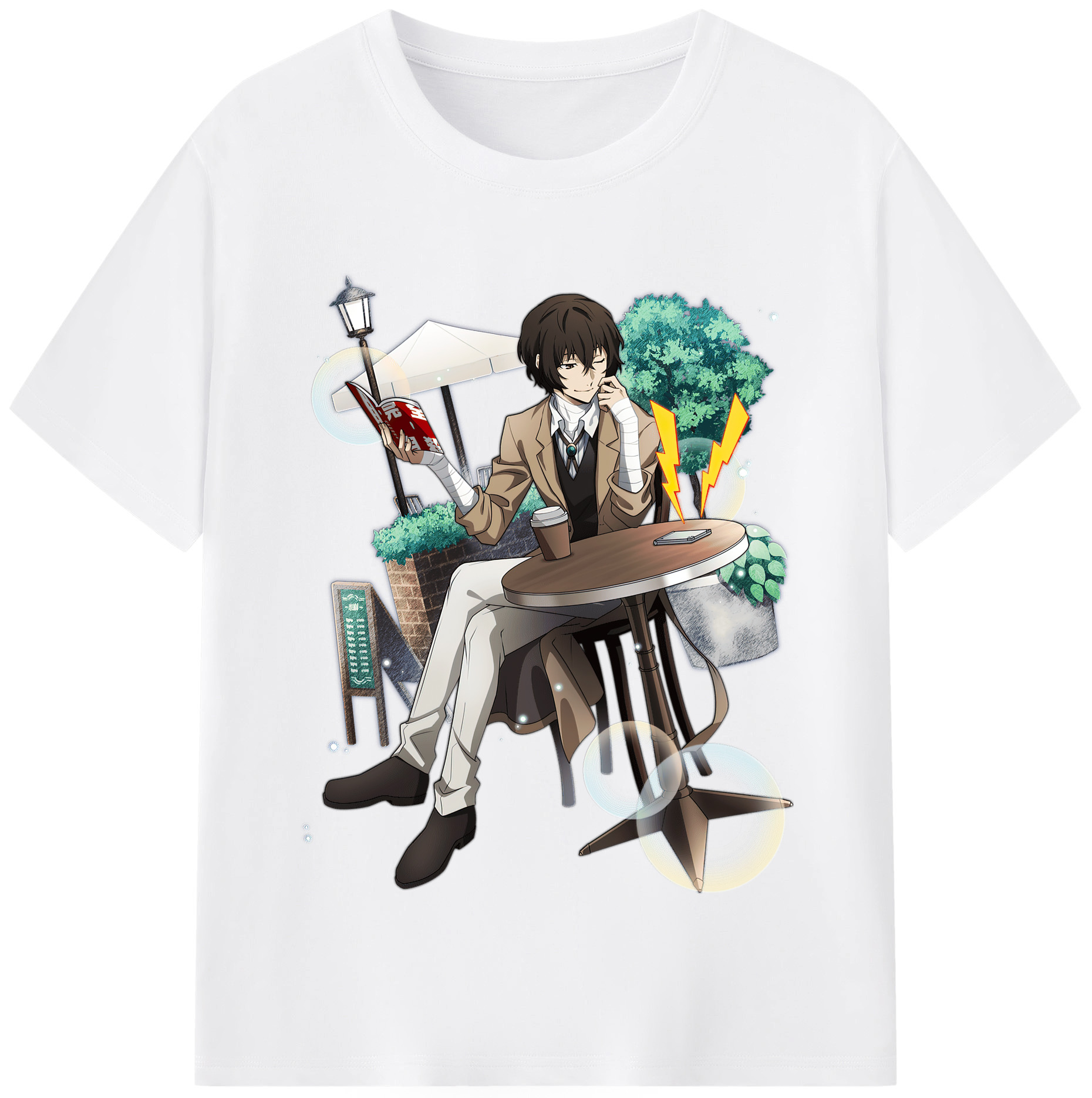 （画像用） 文豪ストレイドッグス Bungo Stray Dogs 綿100％半袖Tシャツ（フロントプリント）