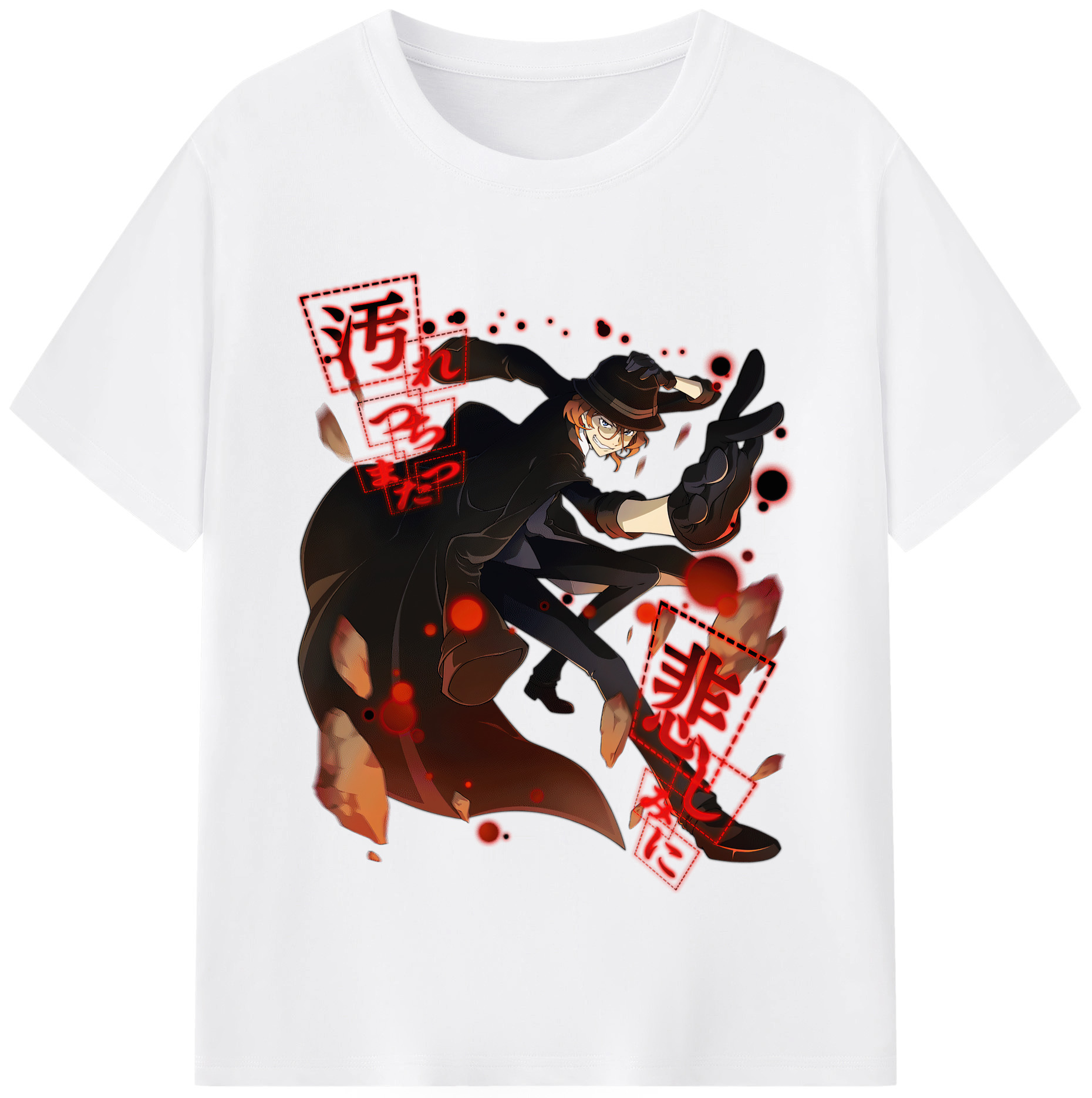 （画像用） 文豪ストレイドッグス Bungo Stray Dogs 綿100％半袖Tシャツ（フロントプリント）