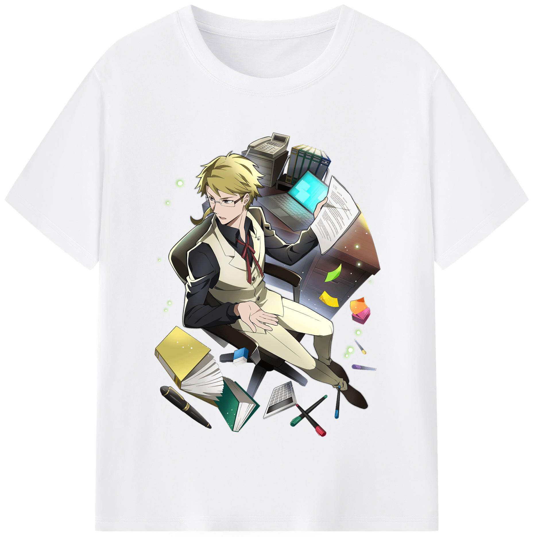 （画像用） 文豪ストレイドッグス Bungo Stray Dogs 綿100％半袖Tシャツ（フロントプリント）