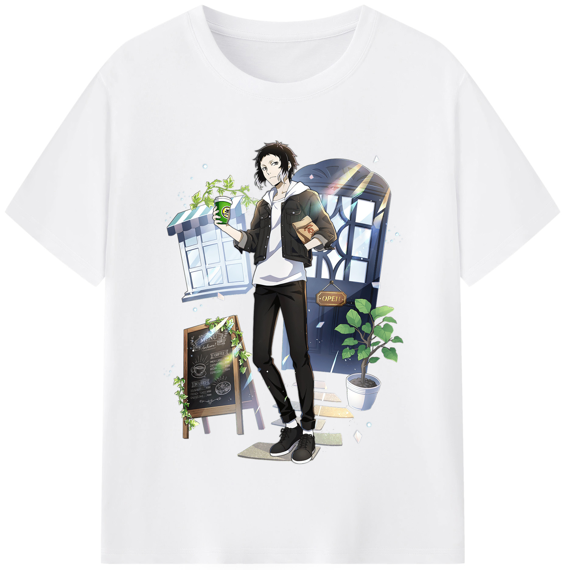 （画像用） 文豪ストレイドッグス Bungo Stray Dogs 綿100％半袖Tシャツ（フロントプリント）