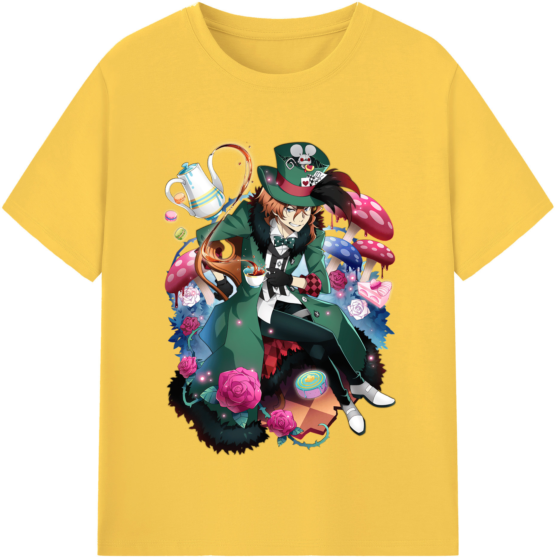 （画像用） 文豪ストレイドッグス Bungo Stray Dogs 綿100％半袖Tシャツ（フロントプリント）