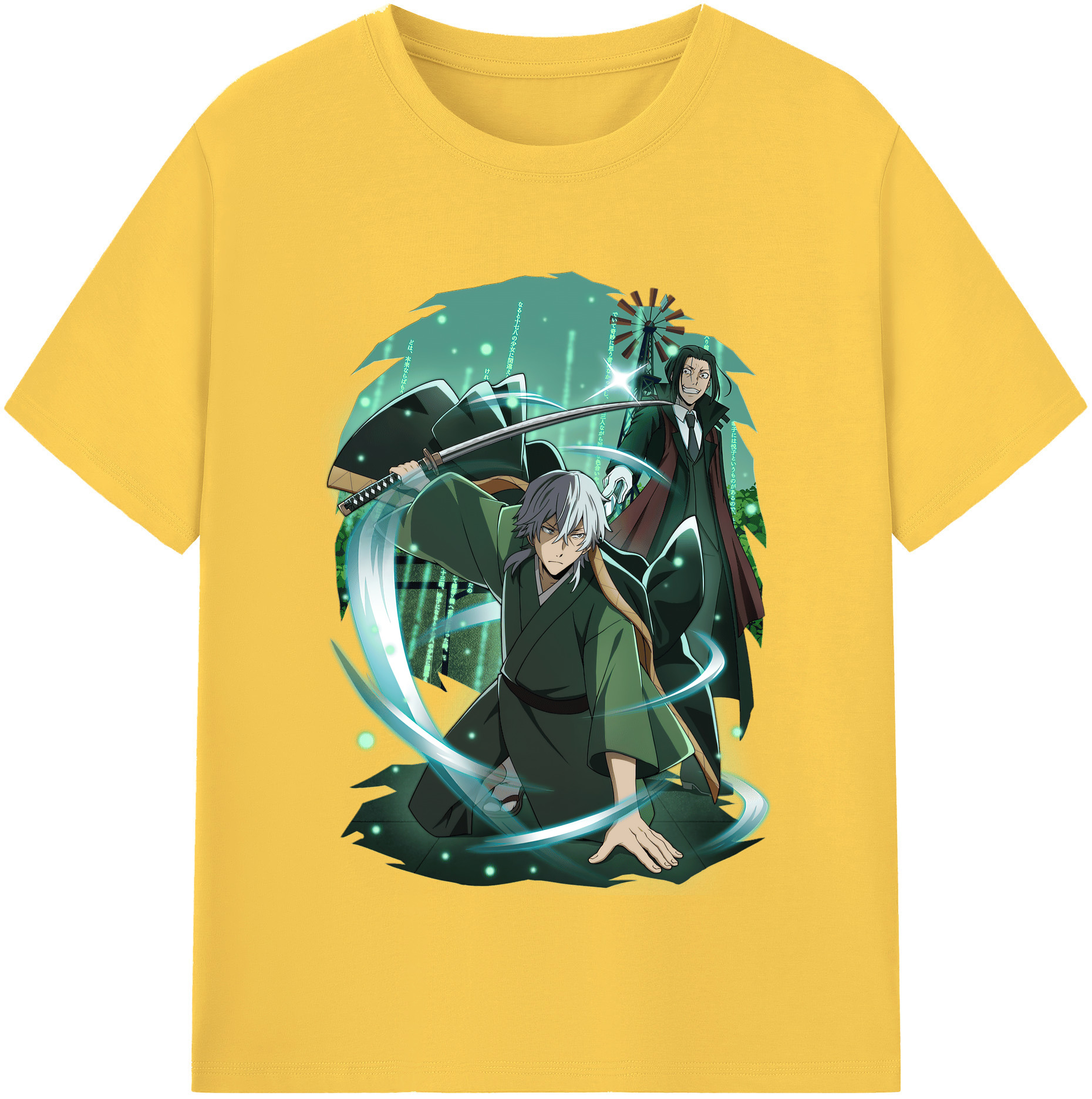 （画像用） 文豪ストレイドッグス Bungo Stray Dogs 綿100％半袖Tシャツ（フロントプリント）