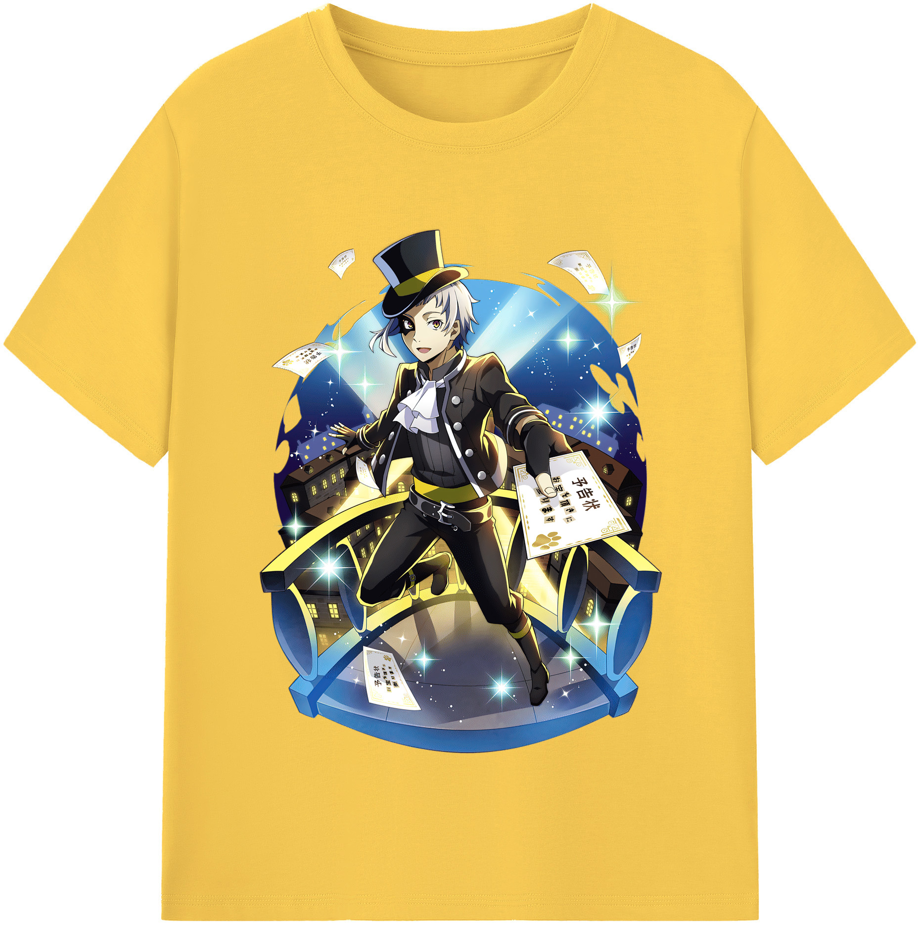 （画像用） 文豪ストレイドッグス Bungo Stray Dogs 綿100％半袖Tシャツ（フロントプリント）