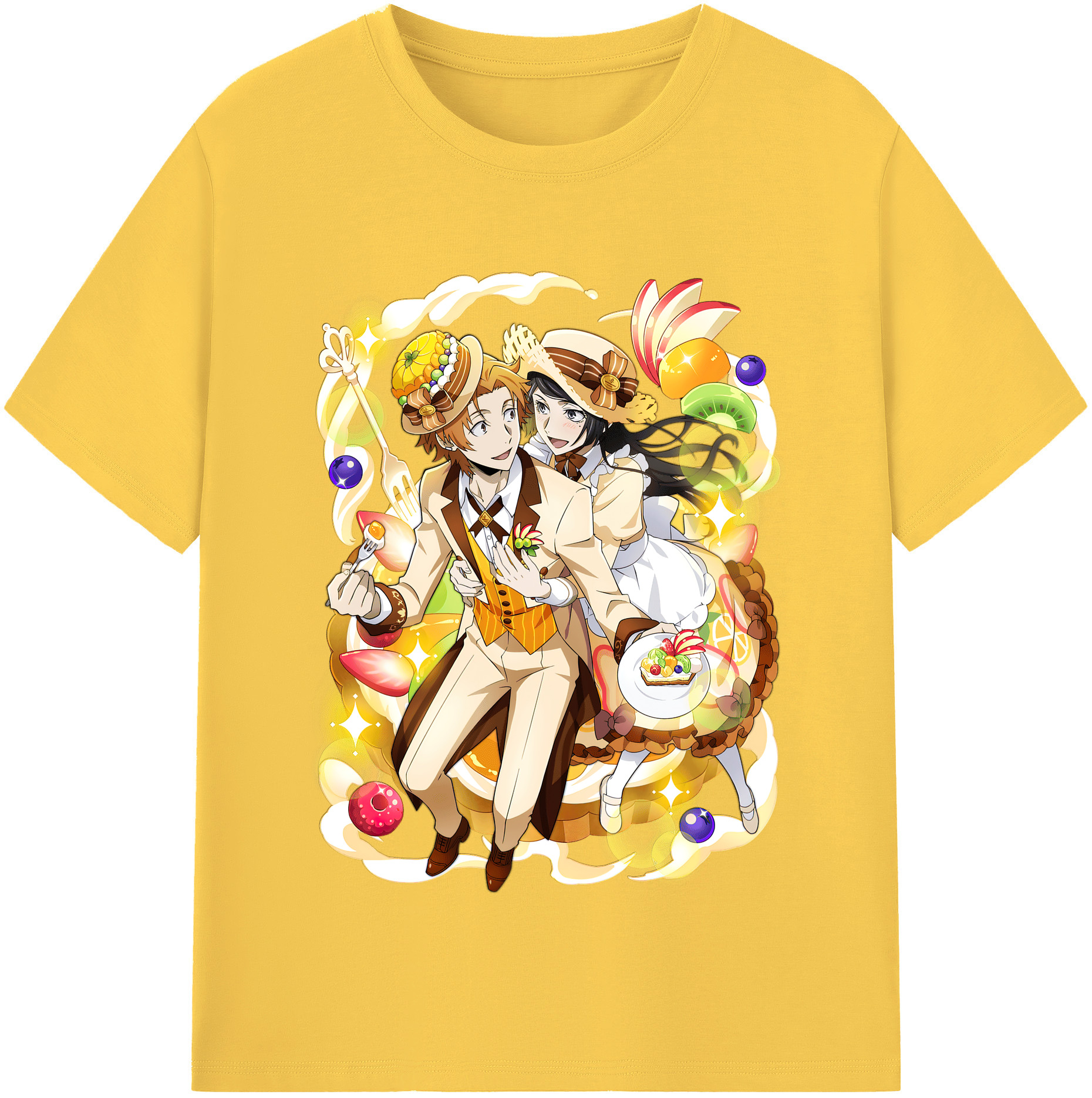 （画像用） 文豪ストレイドッグス Bungo Stray Dogs 綿100％半袖Tシャツ（フロントプリント）