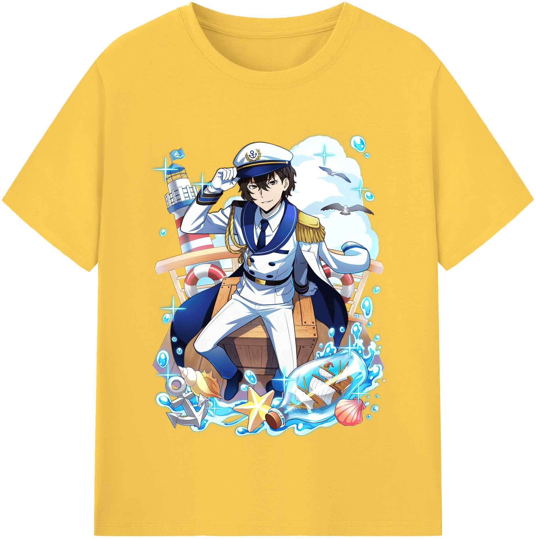 （画像用） 文豪ストレイドッグス Bungo Stray Dogs 綿100％半袖Tシャツ（フロントプリント）