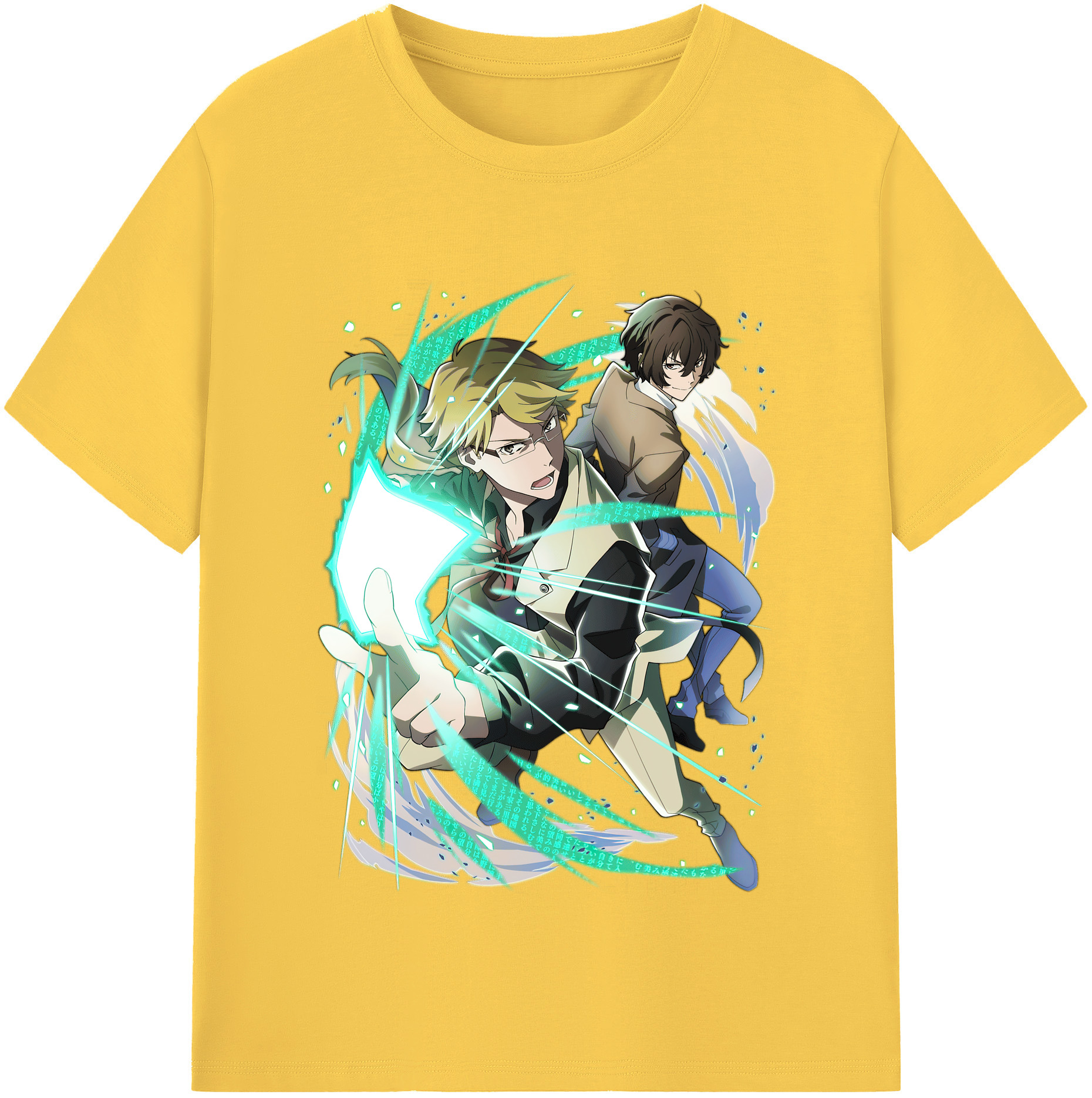 （画像用） 文豪ストレイドッグス Bungo Stray Dogs 綿100％半袖Tシャツ（フロントプリント）