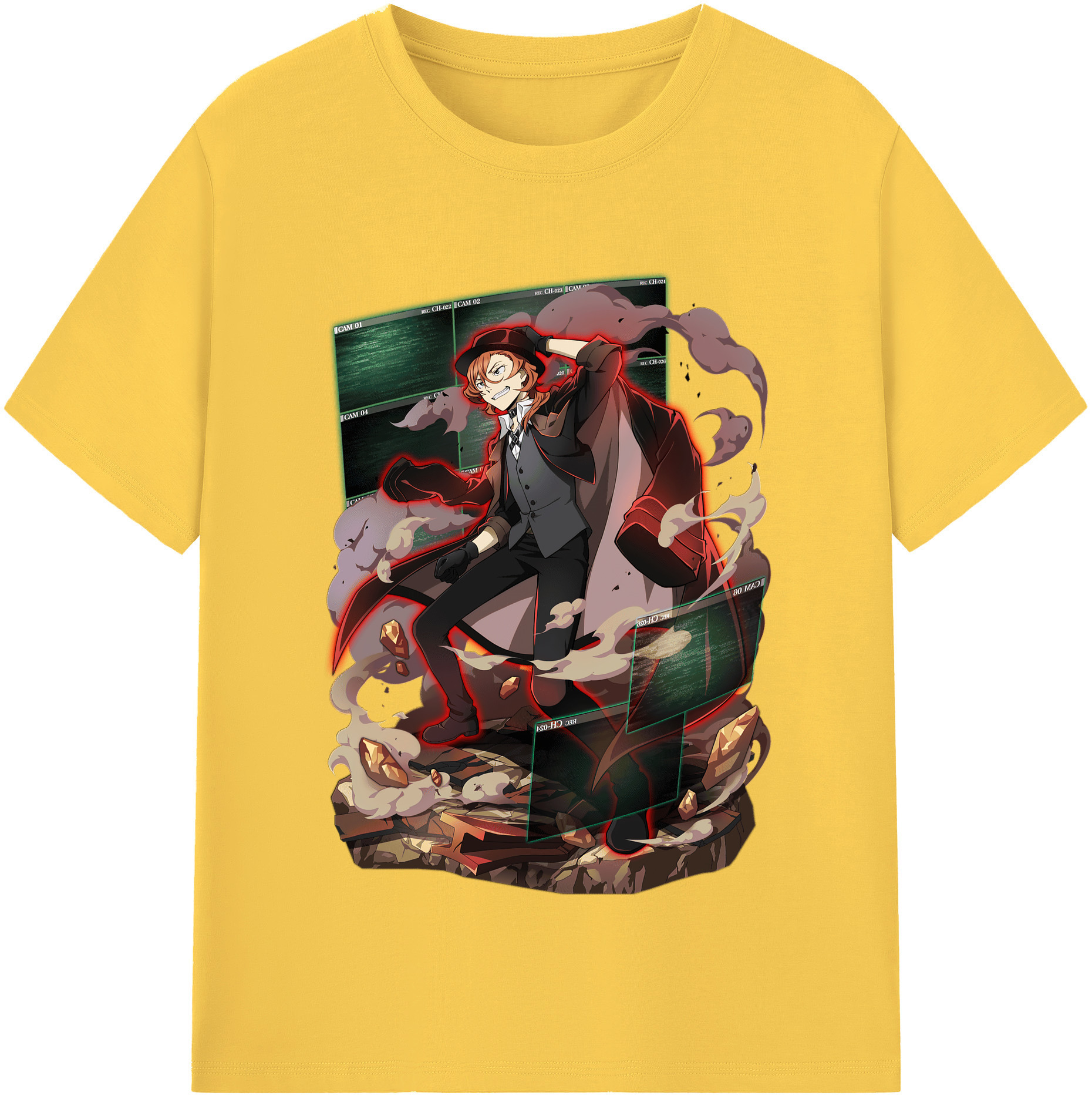 （画像用） 文豪ストレイドッグス Bungo Stray Dogs 綿100％半袖Tシャツ（フロントプリント）