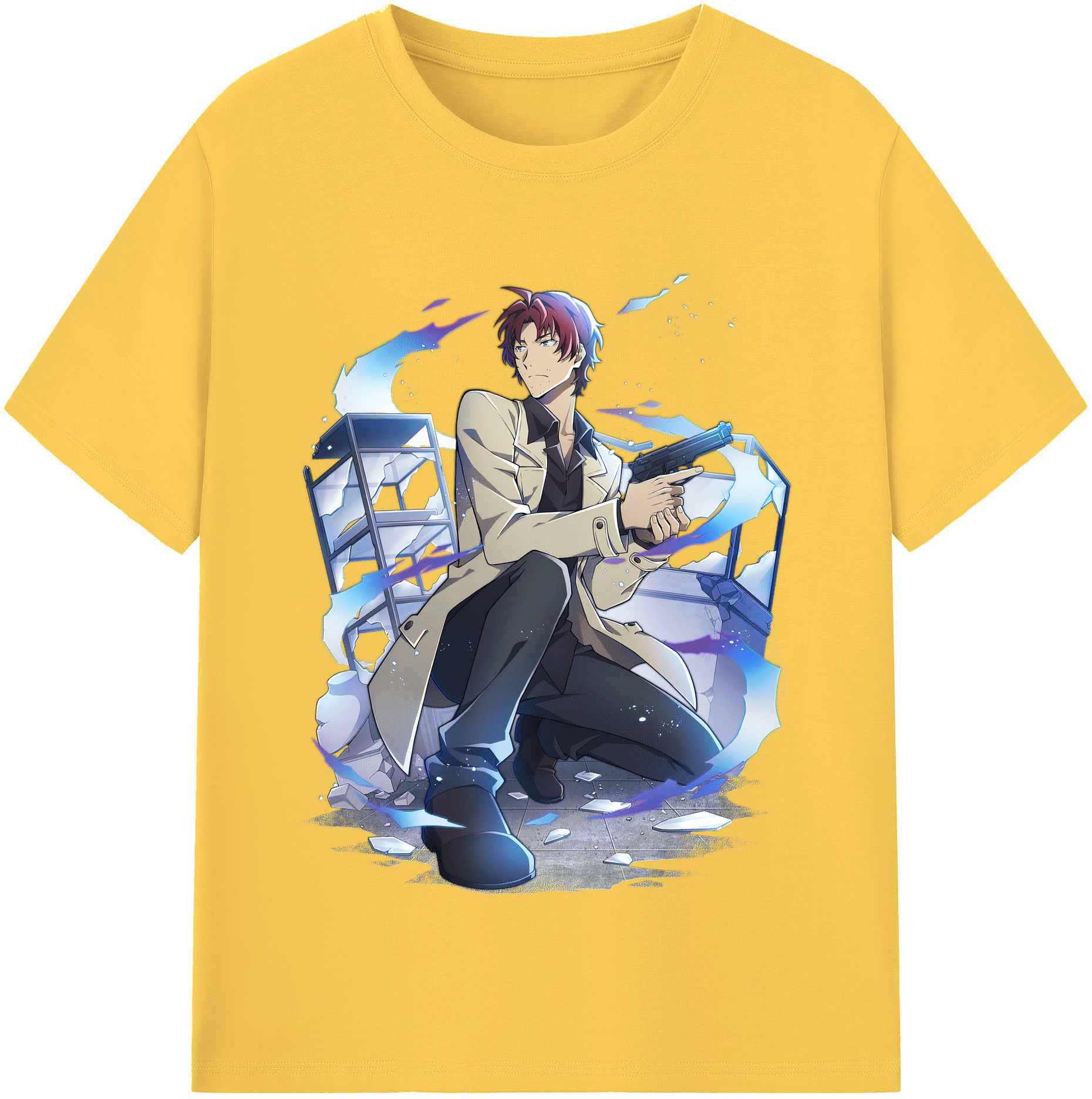 （画像用） 文豪ストレイドッグス Bungo Stray Dogs 綿100％半袖Tシャツ（フロントプリント）