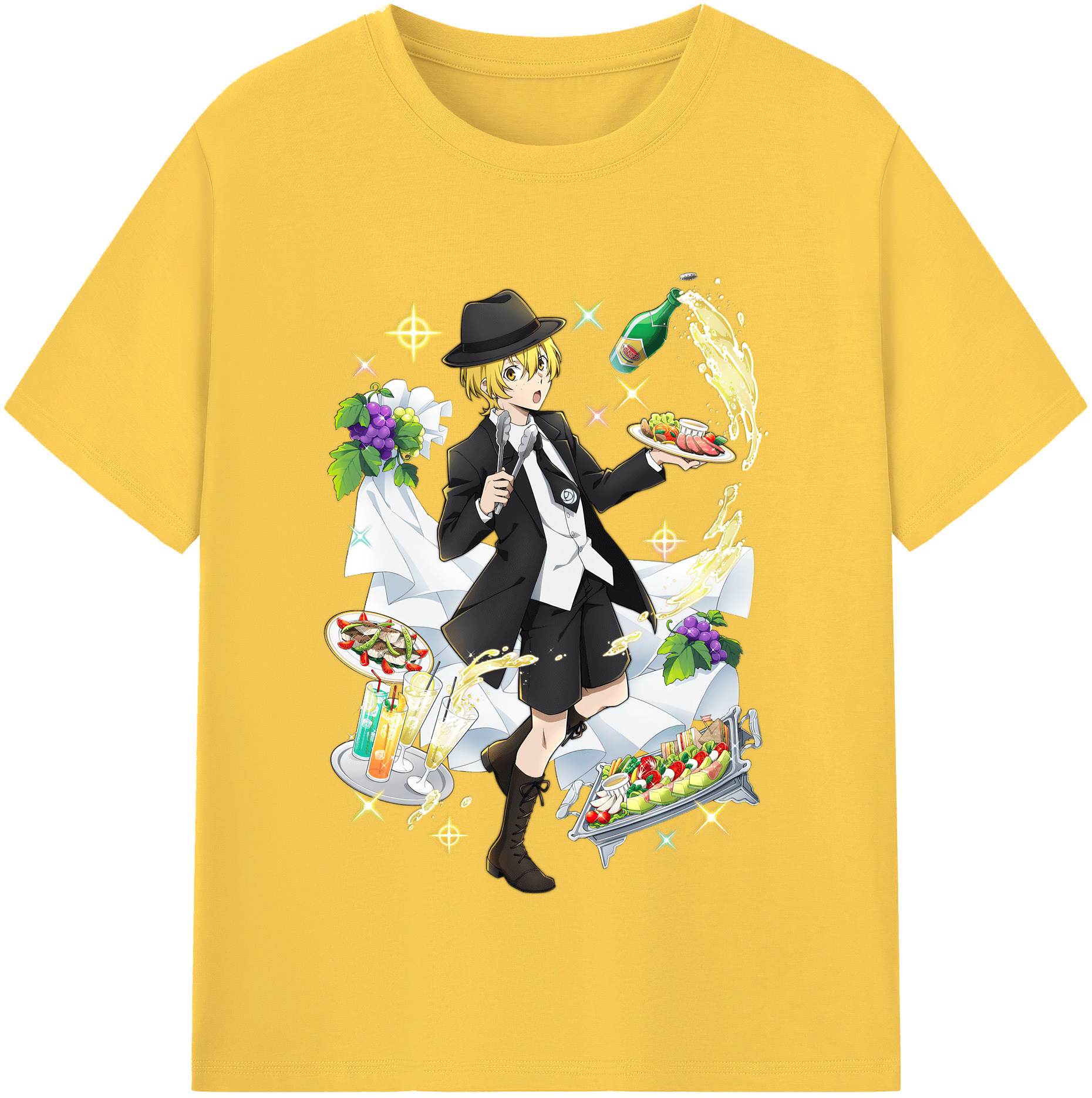 （画像用） 文豪ストレイドッグス Bungo Stray Dogs 綿100％半袖Tシャツ（フロントプリント）