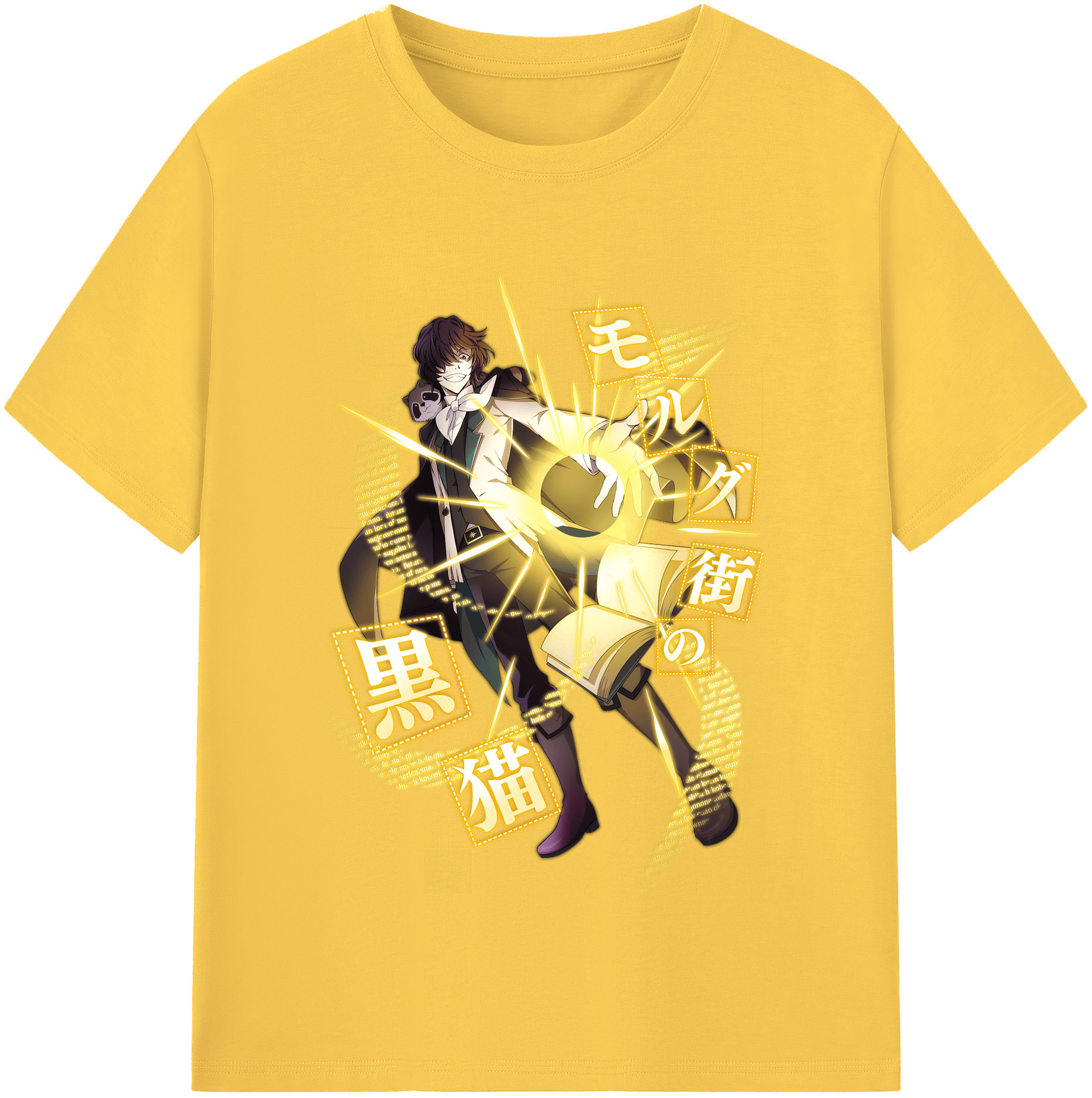 （画像用） 文豪ストレイドッグス Bungo Stray Dogs 綿100％半袖Tシャツ（フロントプリント）