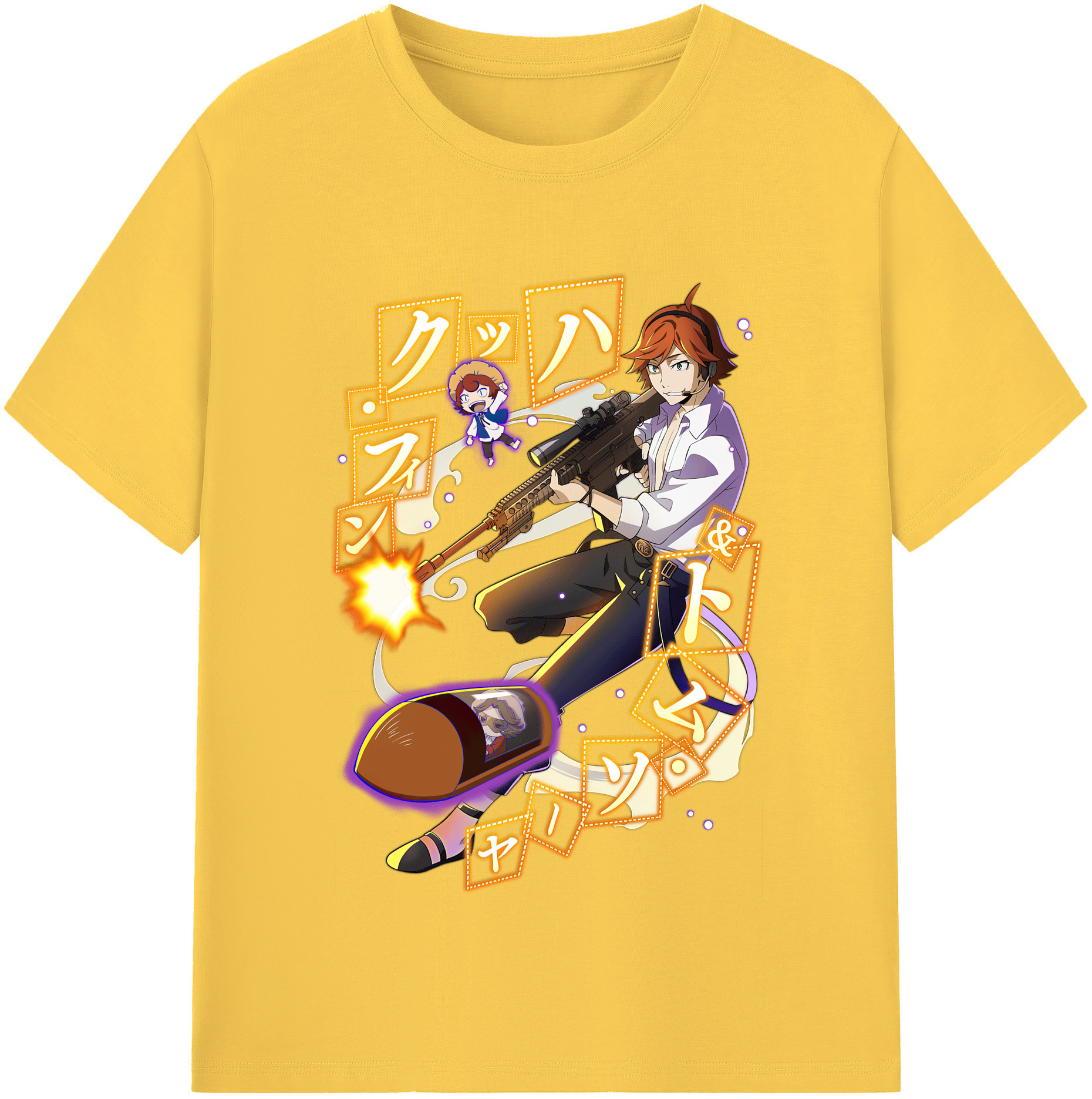 （画像用） 文豪ストレイドッグス Bungo Stray Dogs 綿100％半袖Tシャツ（フロントプリント）