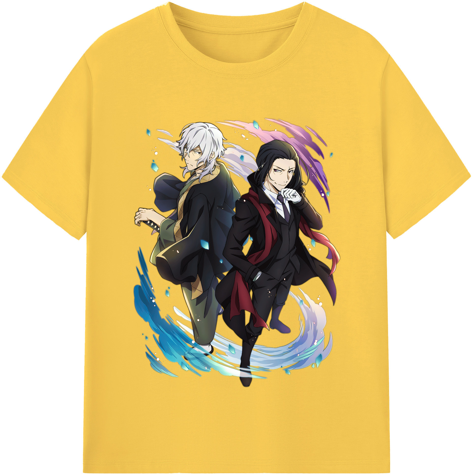 （画像用） 文豪ストレイドッグス Bungo Stray Dogs 綿100％半袖Tシャツ（フロントプリント）