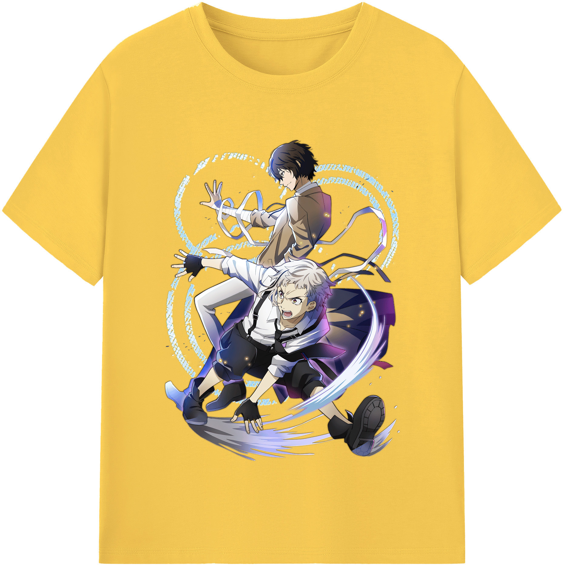（画像用） 文豪ストレイドッグス Bungo Stray Dogs 綿100％半袖Tシャツ（フロントプリント）