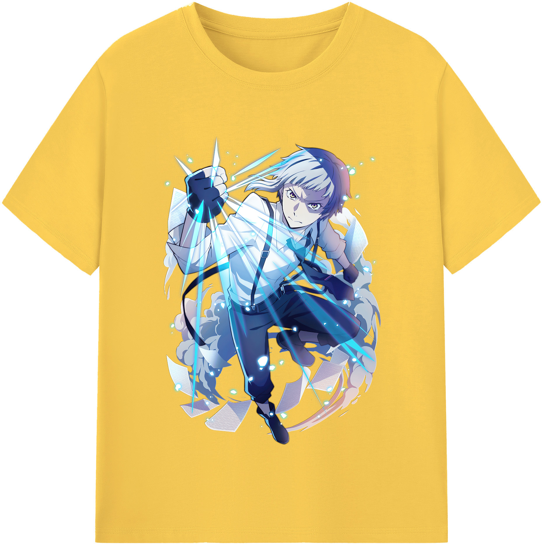 （画像用） 文豪ストレイドッグス Bungo Stray Dogs 綿100％半袖Tシャツ（フロントプリント）