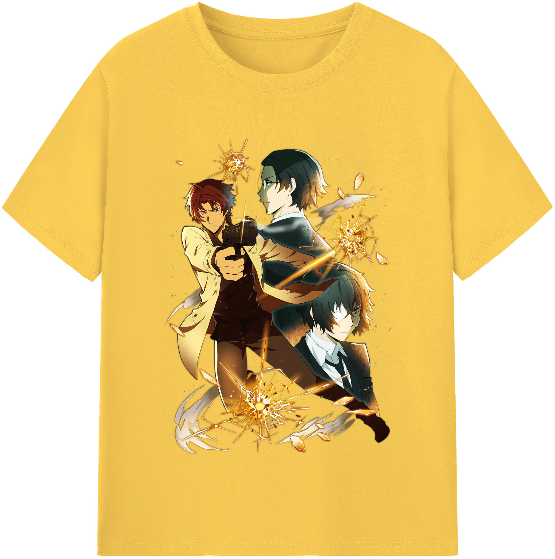 （画像用） 文豪ストレイドッグス Bungo Stray Dogs 綿100％半袖Tシャツ（フロントプリント）