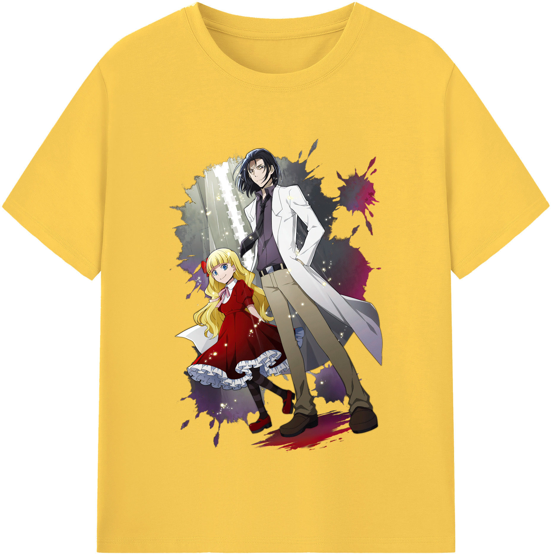 （画像用） 文豪ストレイドッグス Bungo Stray Dogs 綿100％半袖Tシャツ（フロントプリント）