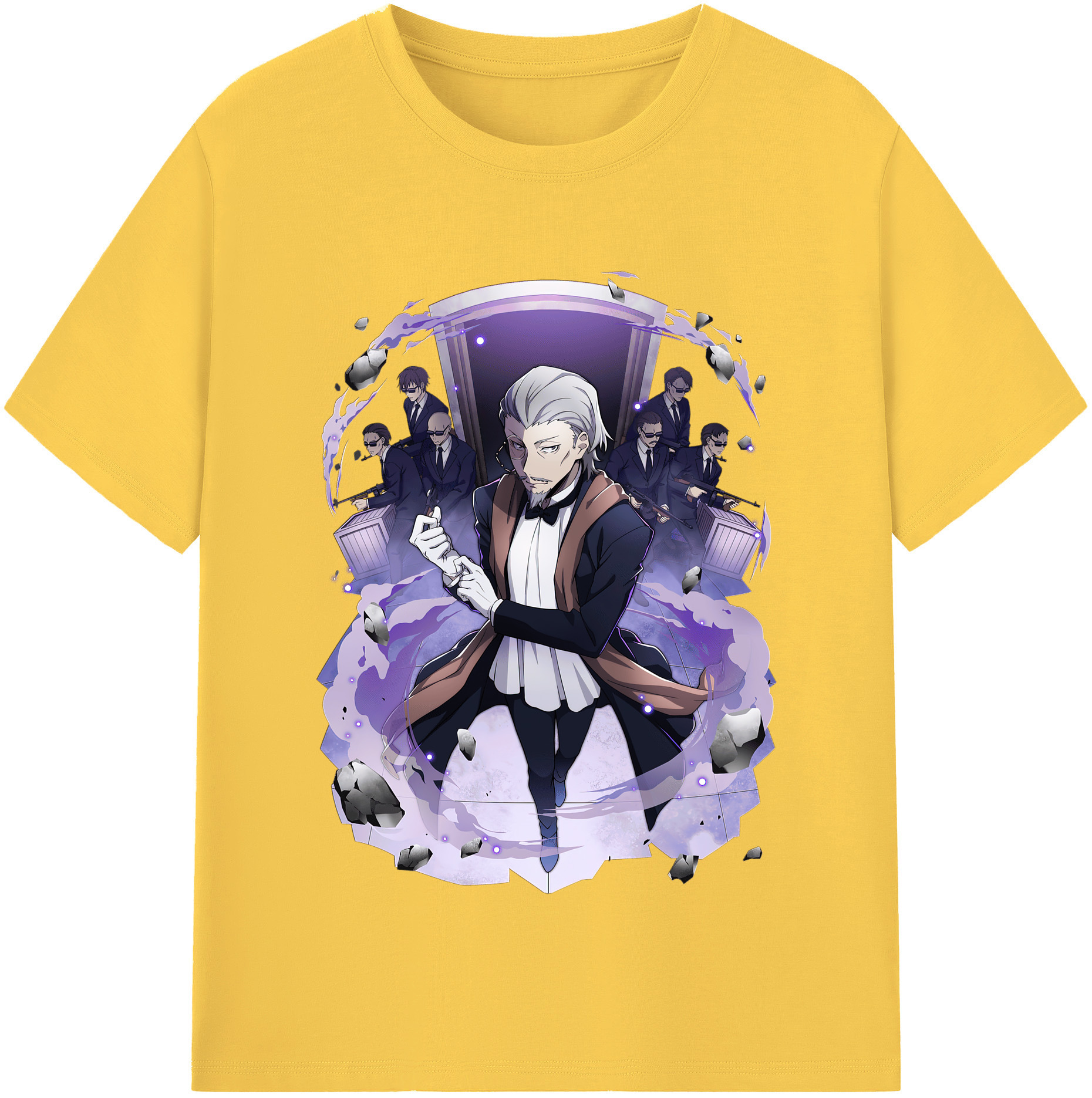 （画像用） 文豪ストレイドッグス Bungo Stray Dogs 綿100％半袖Tシャツ（フロントプリント）